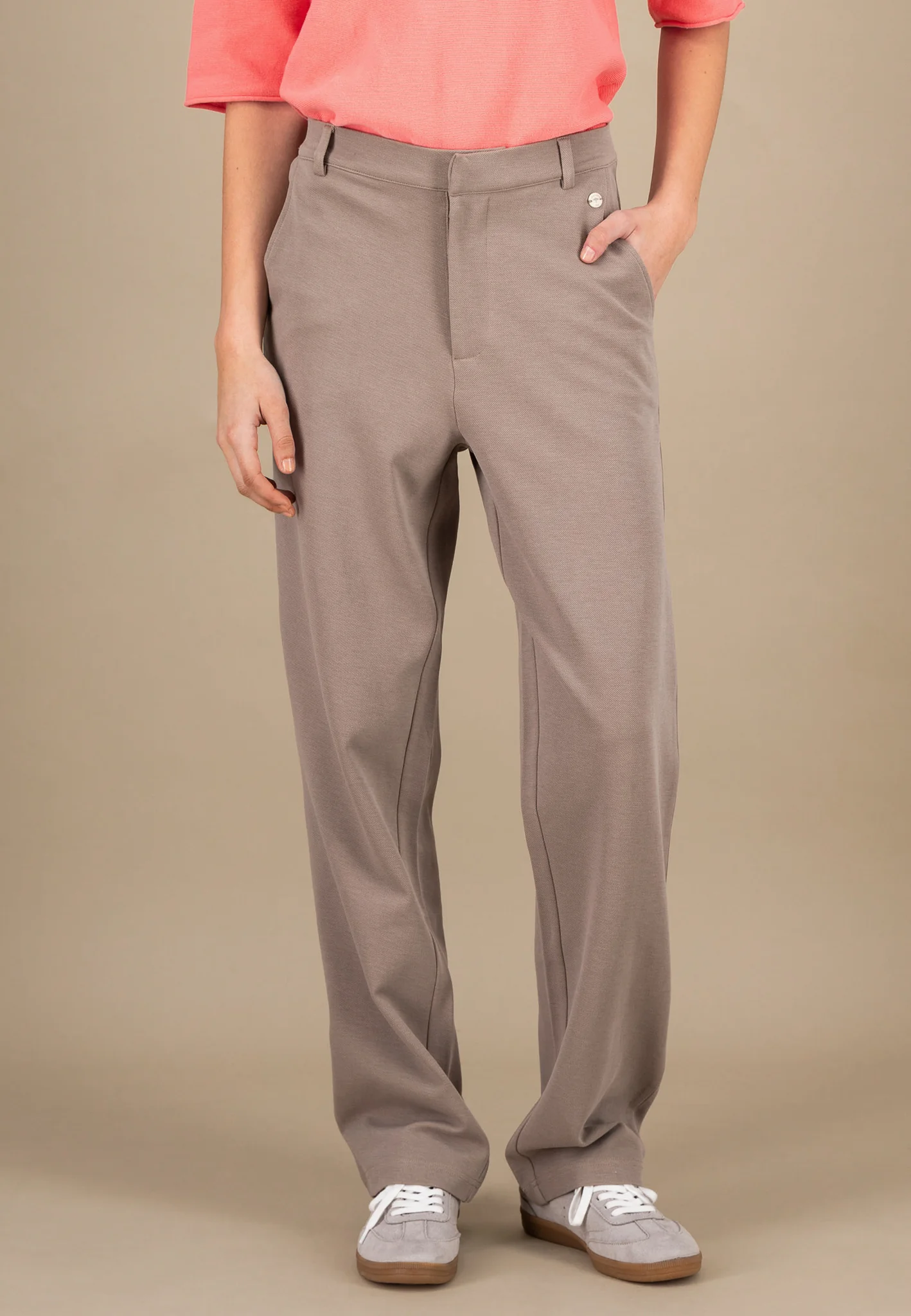 Stoffhose aus Baumwoll-Mix - Straight-Leg