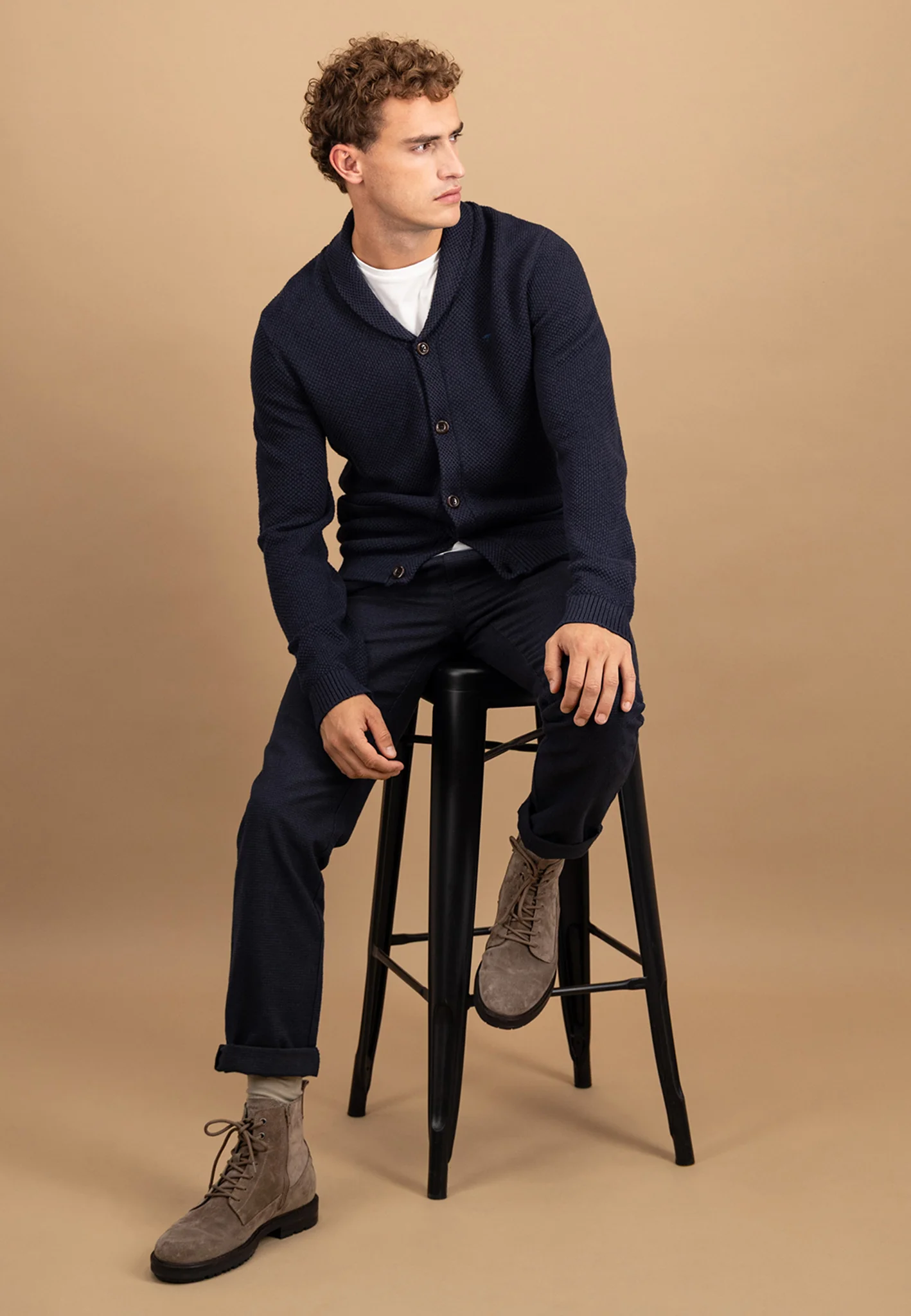 Strick-Cardigan aus Baumwoll-Wollmix mit aufgesetzten Taschen - Image 4