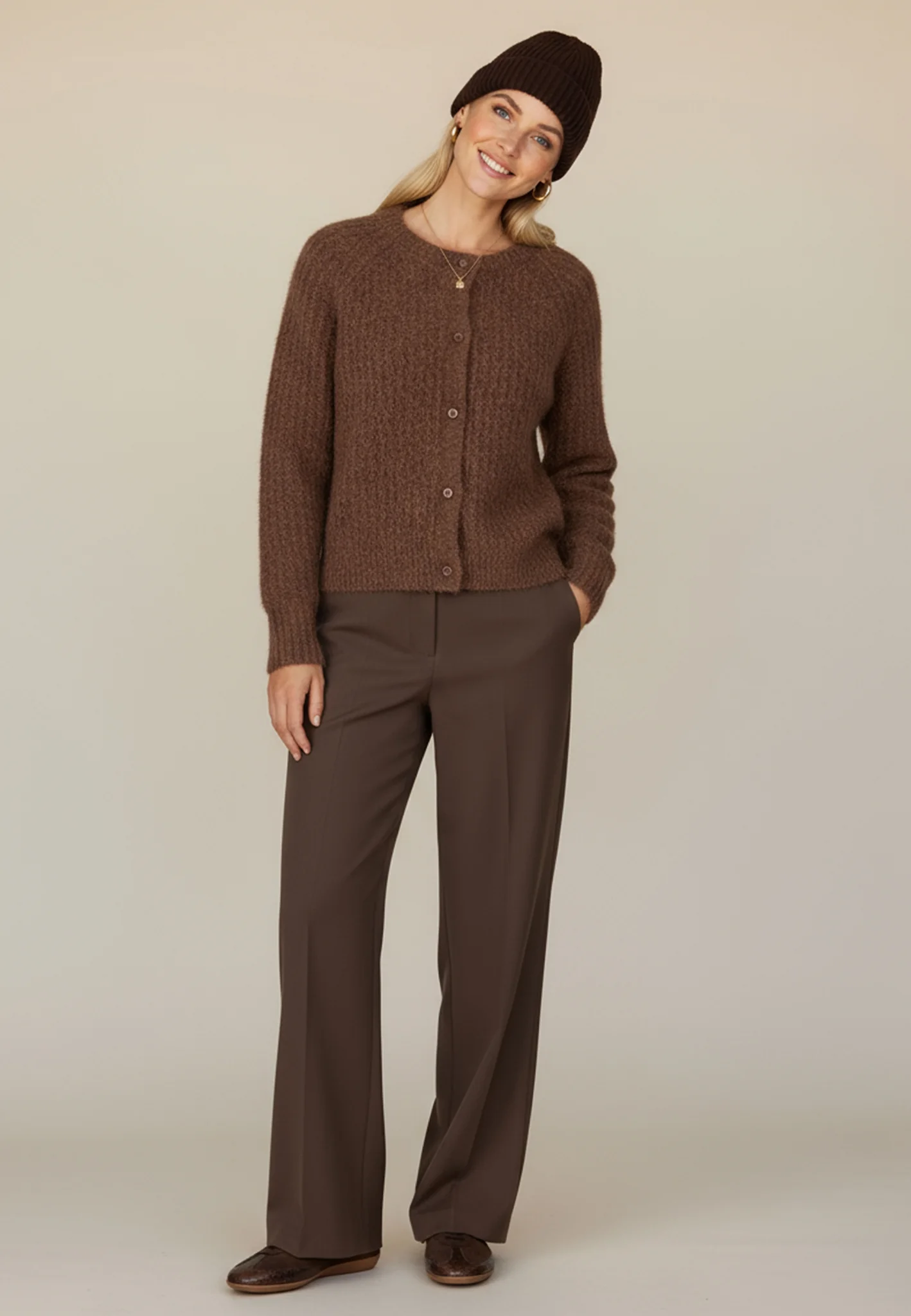 Strick-Cardigan aus Wollmix mit Knopfleiste - Image 10
