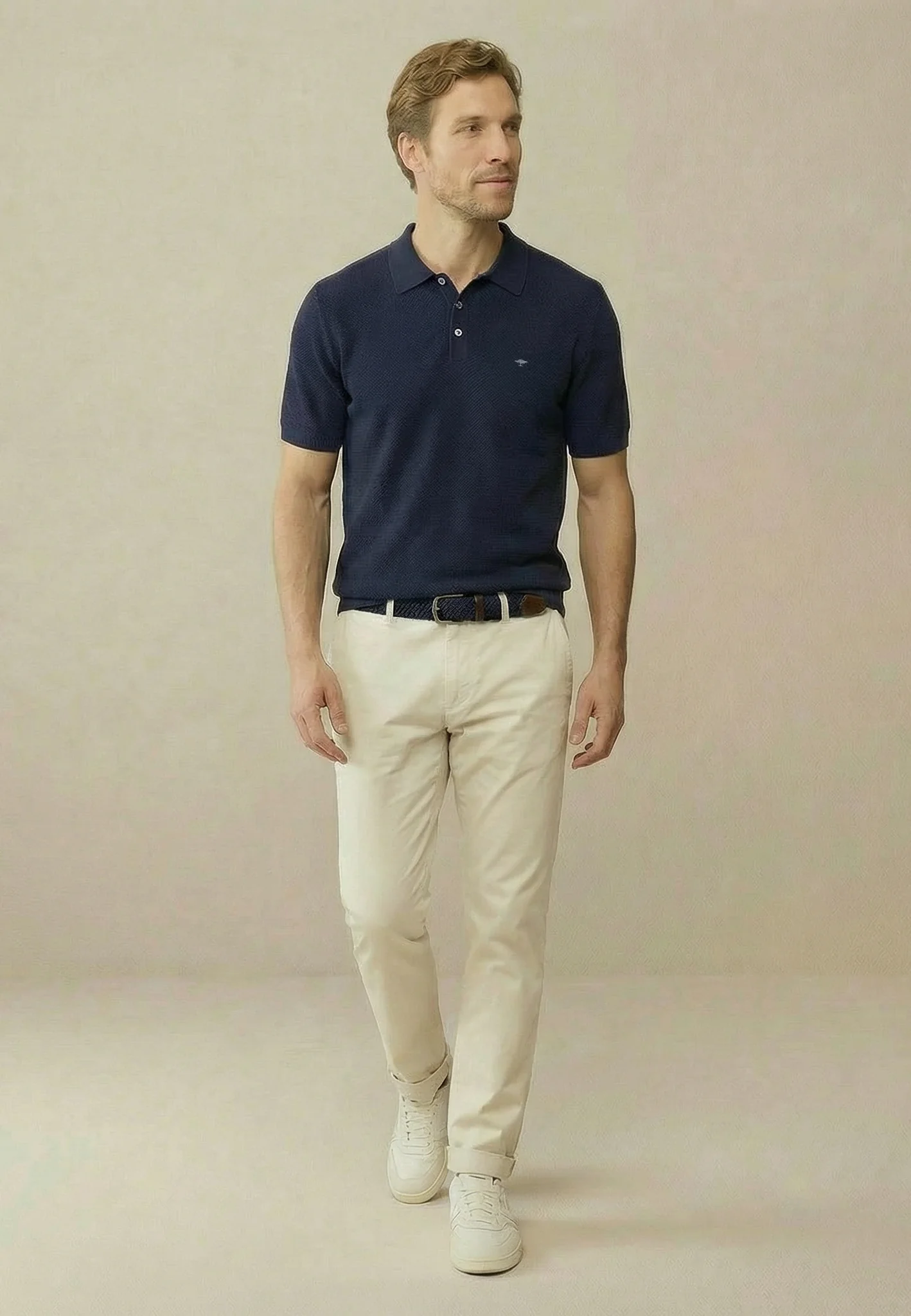 Strick-Polo aus Baumwollmix mit Polokragen - Image 3