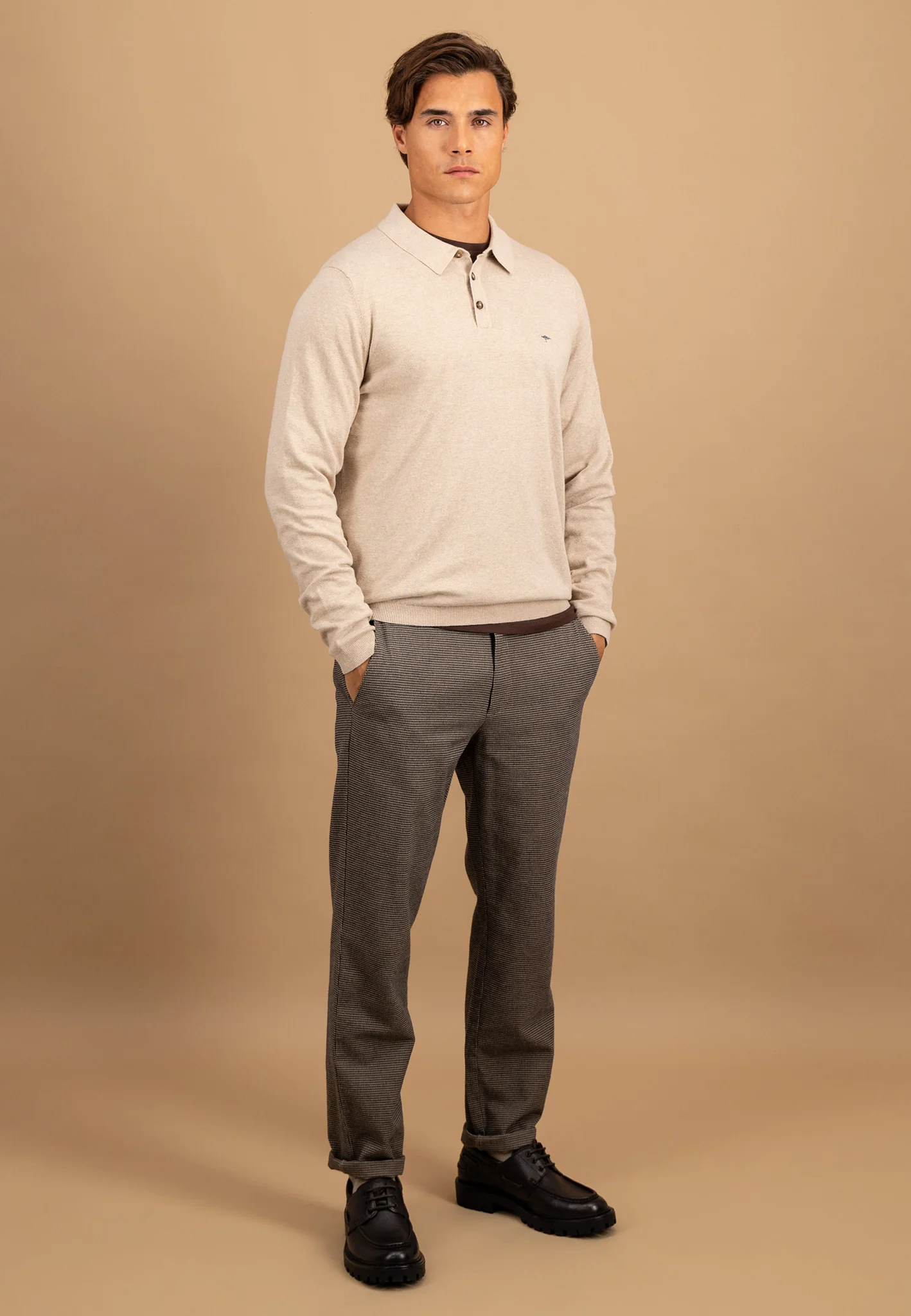 Strick-Poloshirt aus Baumwoll-Kaschmir-Mix mit Knopfleiste - Image 8