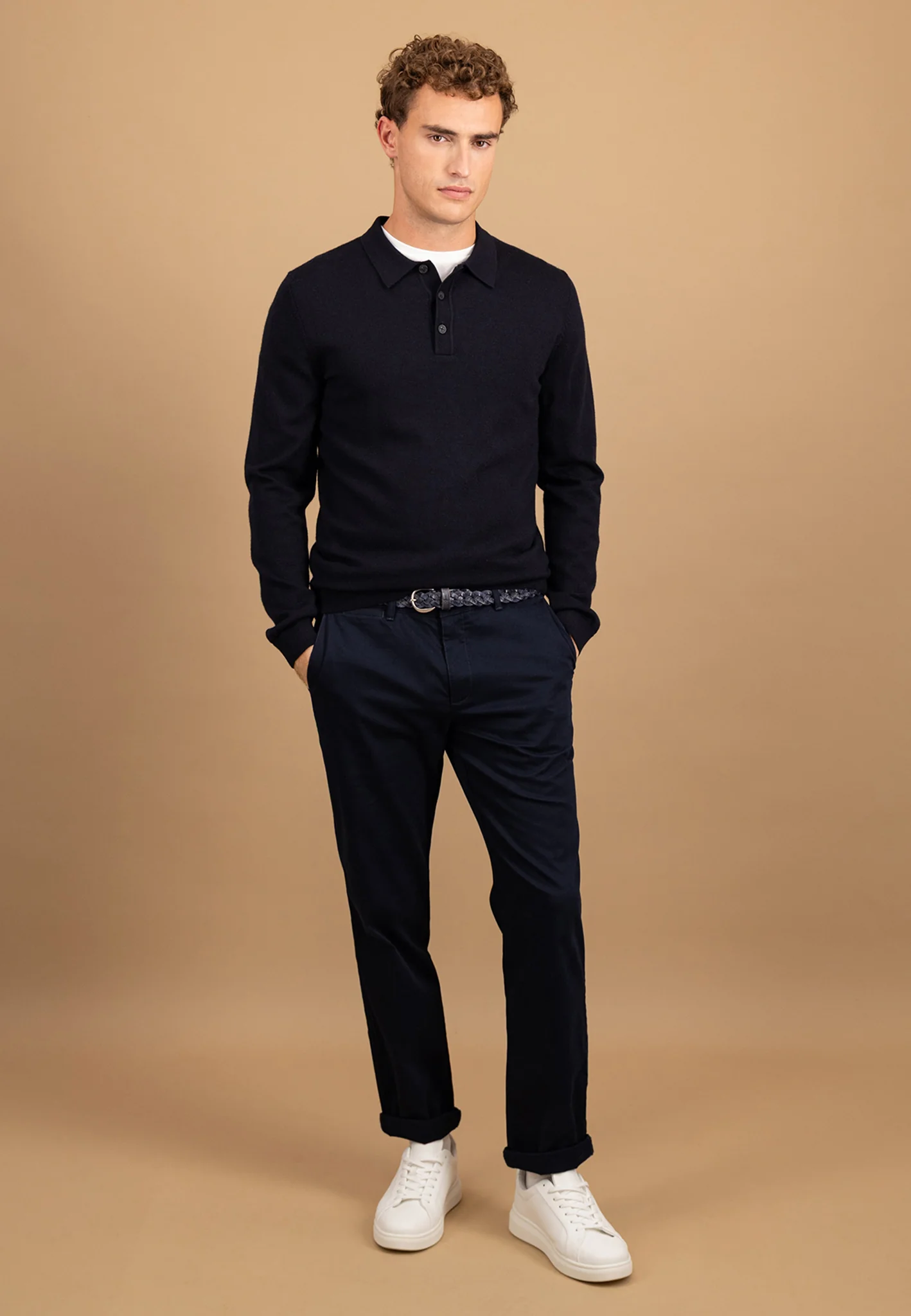 Strick-Poloshirt aus reiner Wolle mit Knöpfen - Image 8