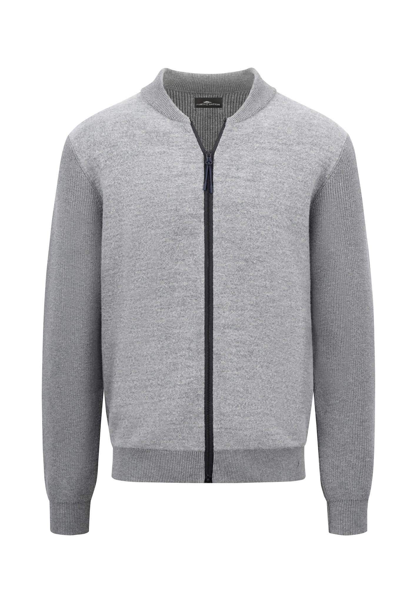 Strickjacke aus Baumwoll-Mix in Two-Color-Optik