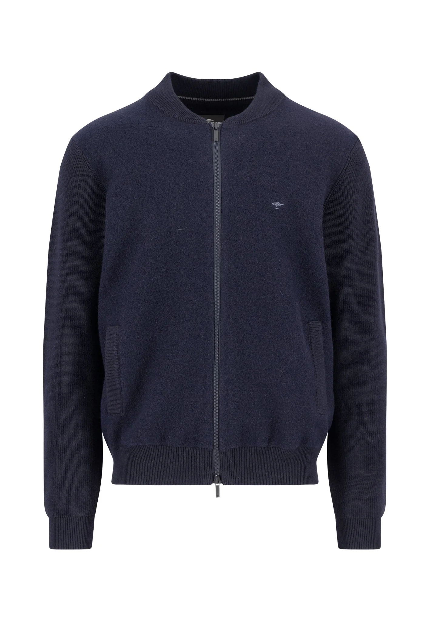 Strickjacke aus Baumwoll-Wollmix mit Reißverschluss und Bomberkragen - Image 5