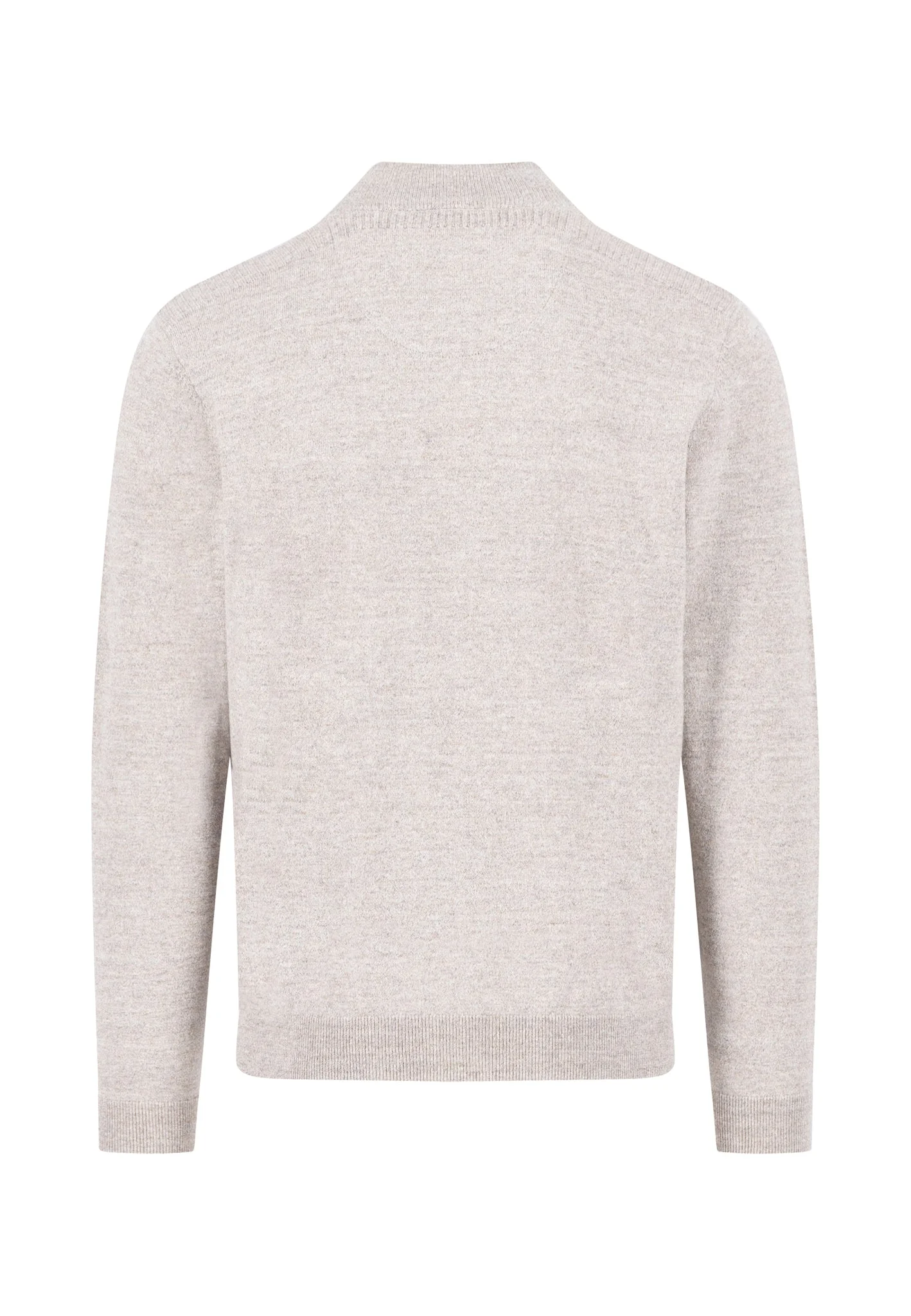 Strickjacke aus Baumwoll-Wollmix mit Reißverschluss und Stehkragen - Image 6