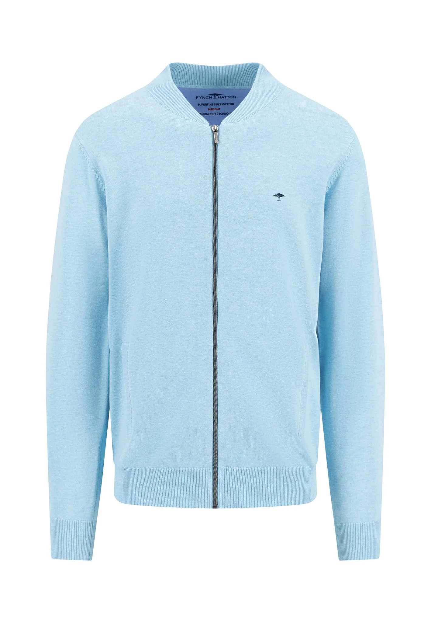 Strickjacke aus Baumwolle mit Collegekragen - Image 13
