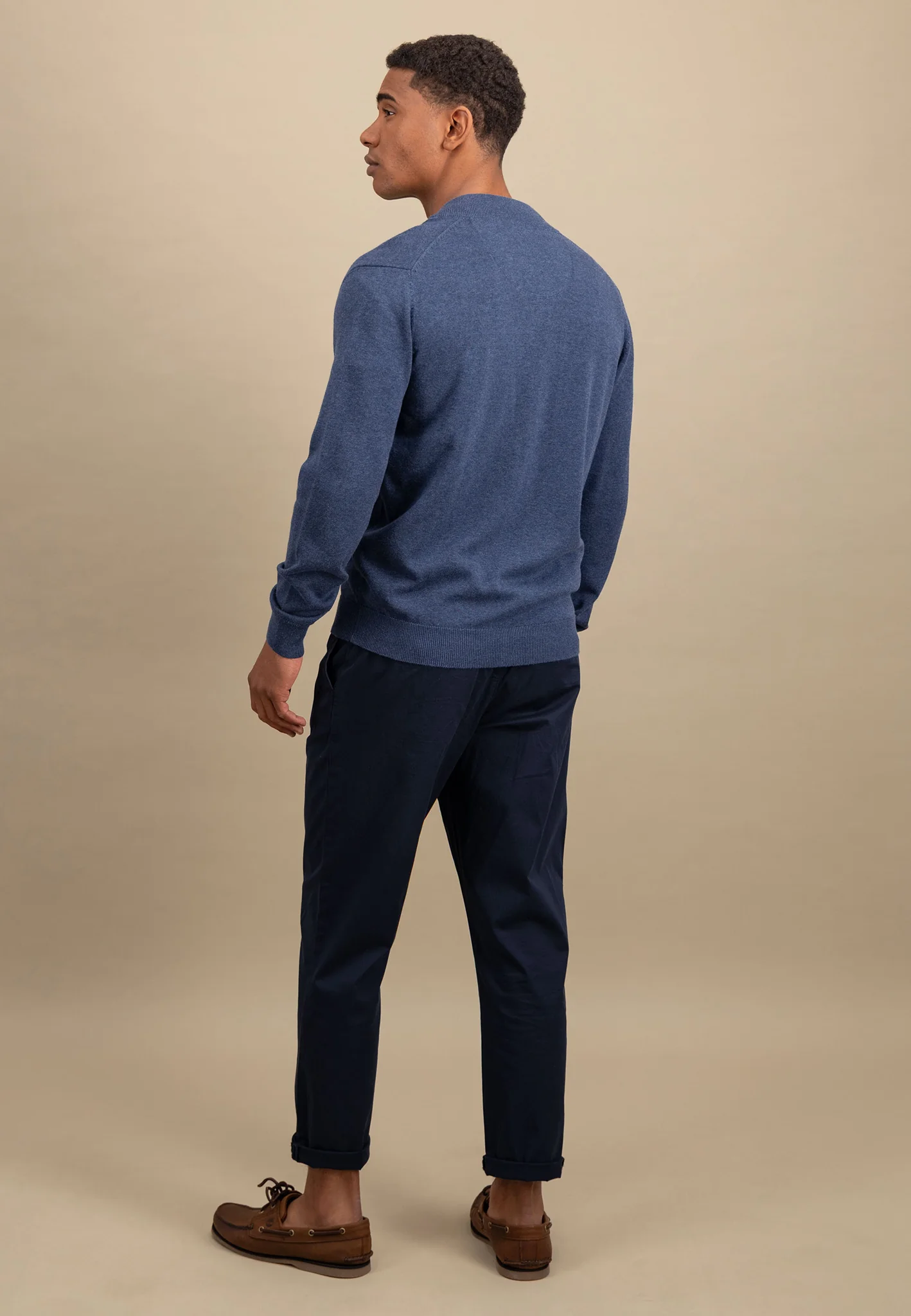 Strickjacke aus Baumwolle mit Collegekragen - Image 19