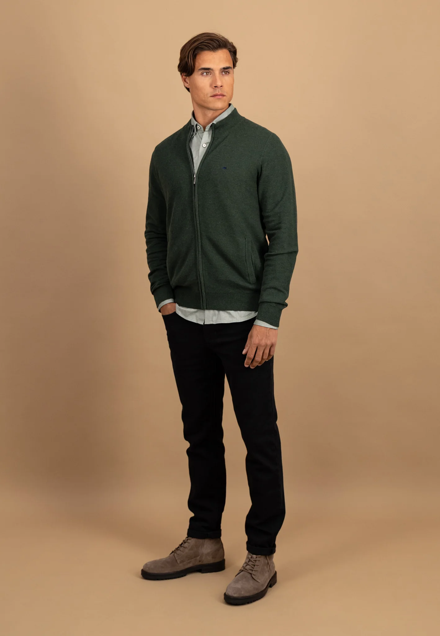 Strickjacke aus Baumwolle mit Reißverschluss - Image 2
