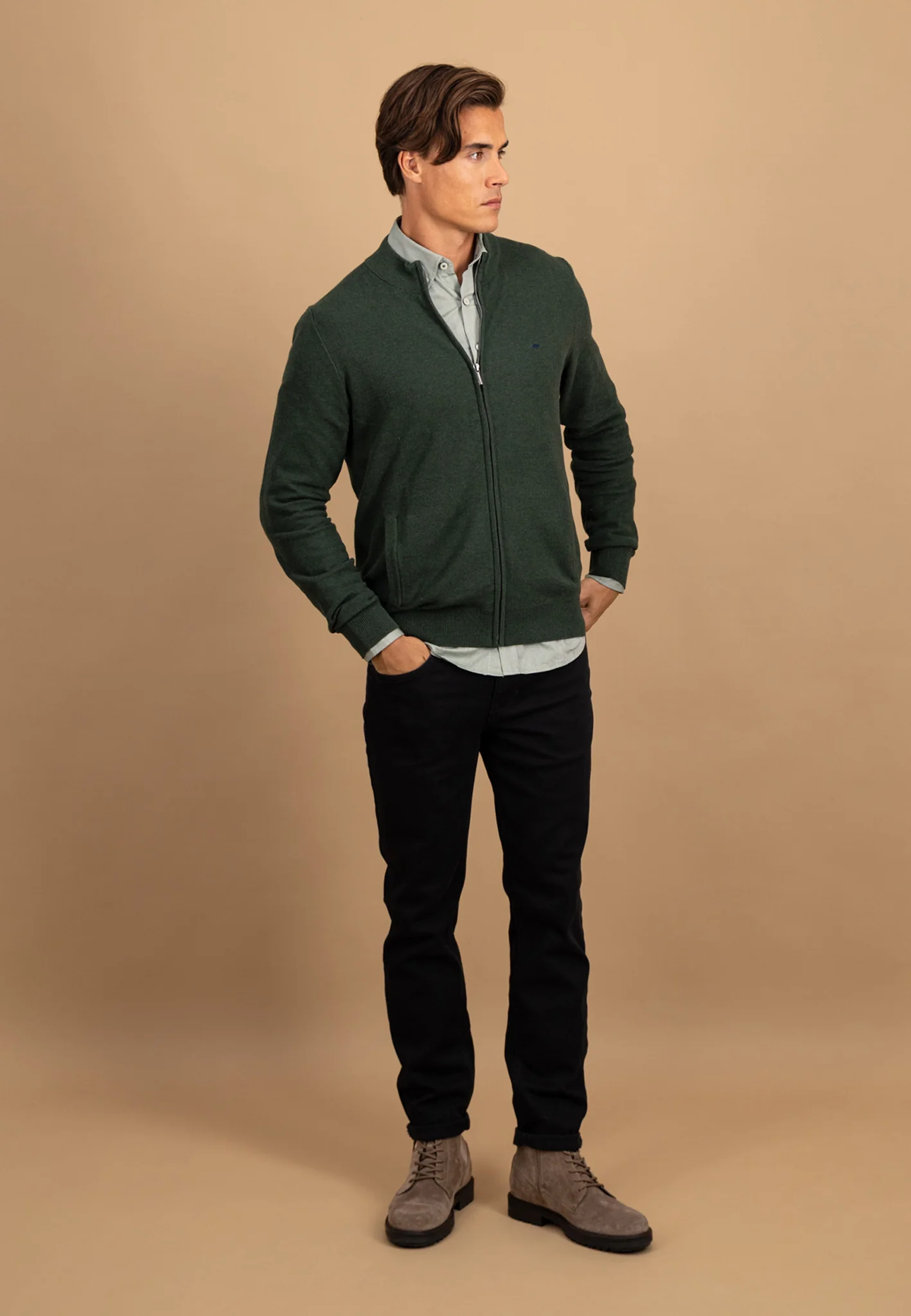 Strickjacke aus Baumwolle mit Reißverschluss - Image 4