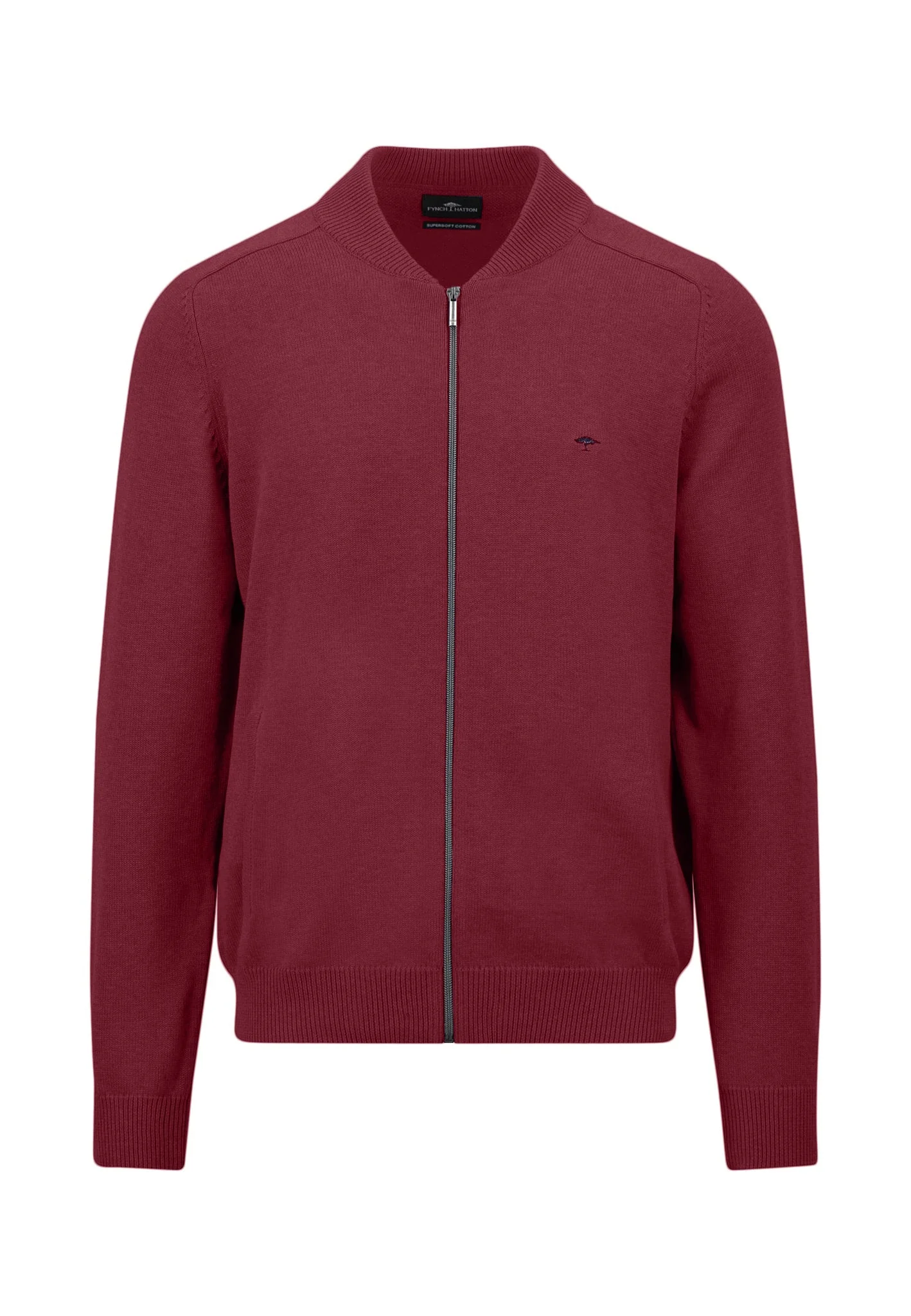 Strickjacke aus Baumwolle mit Reißverschluss und Baseballkragen - Image 5
