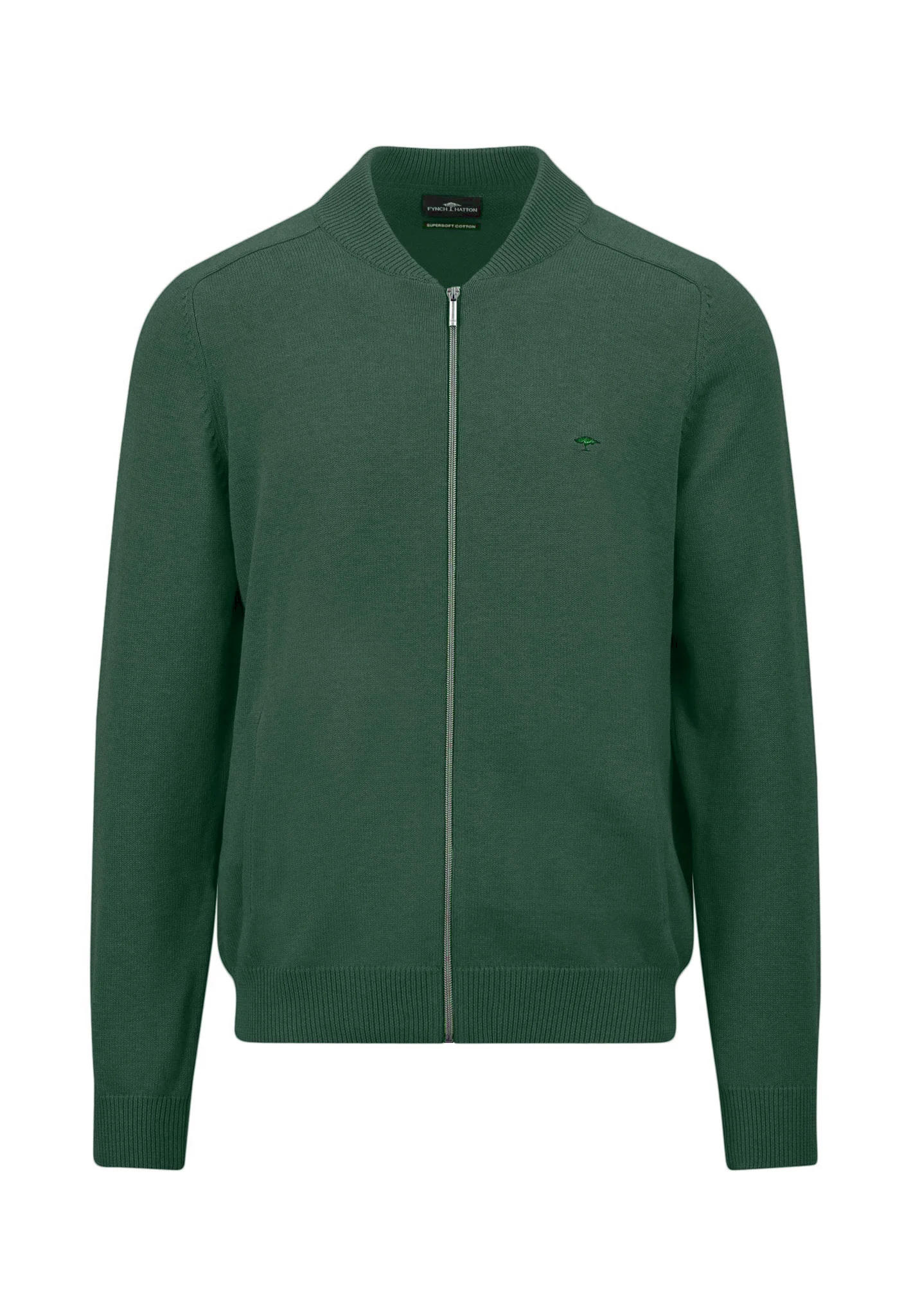Strickjacke aus Baumwolle mit Reißverschluss und Baseballkragen - Image 7