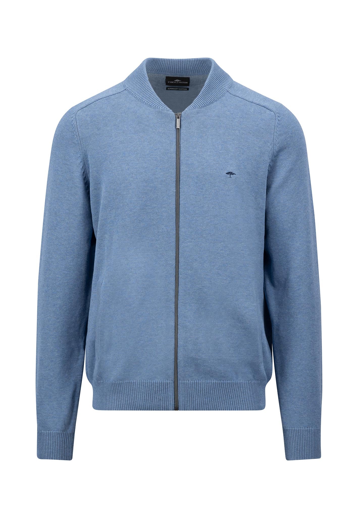Strickjacke aus Baumwolle mit Reißverschluss und Baseballkragen - Image 9