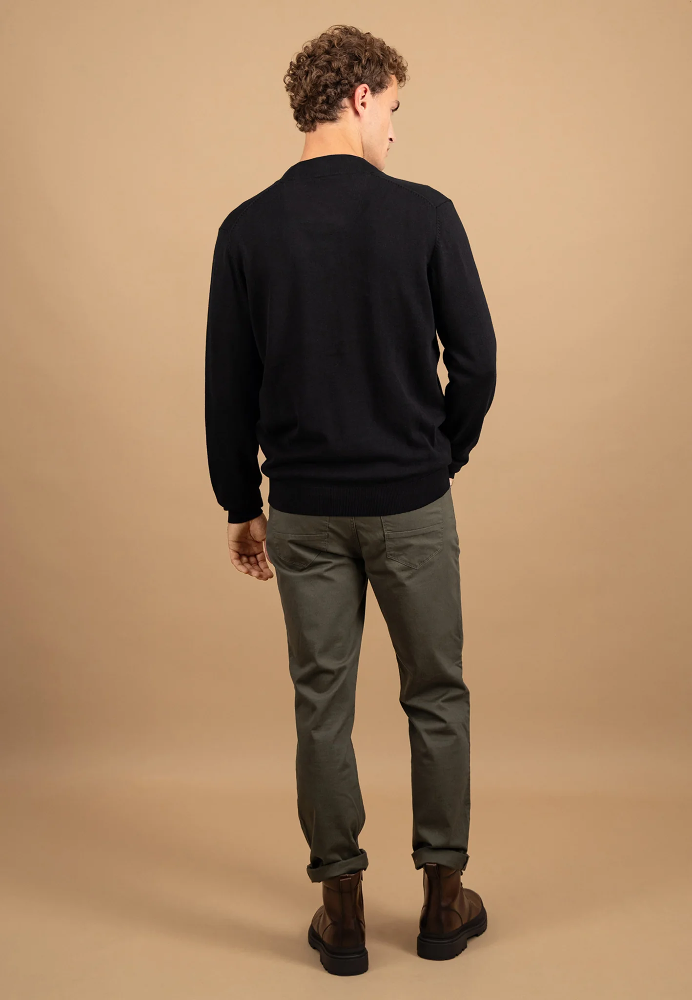 Strickjacke aus Baumwolle mit Reißverschluss und Stehkragen - Image 18