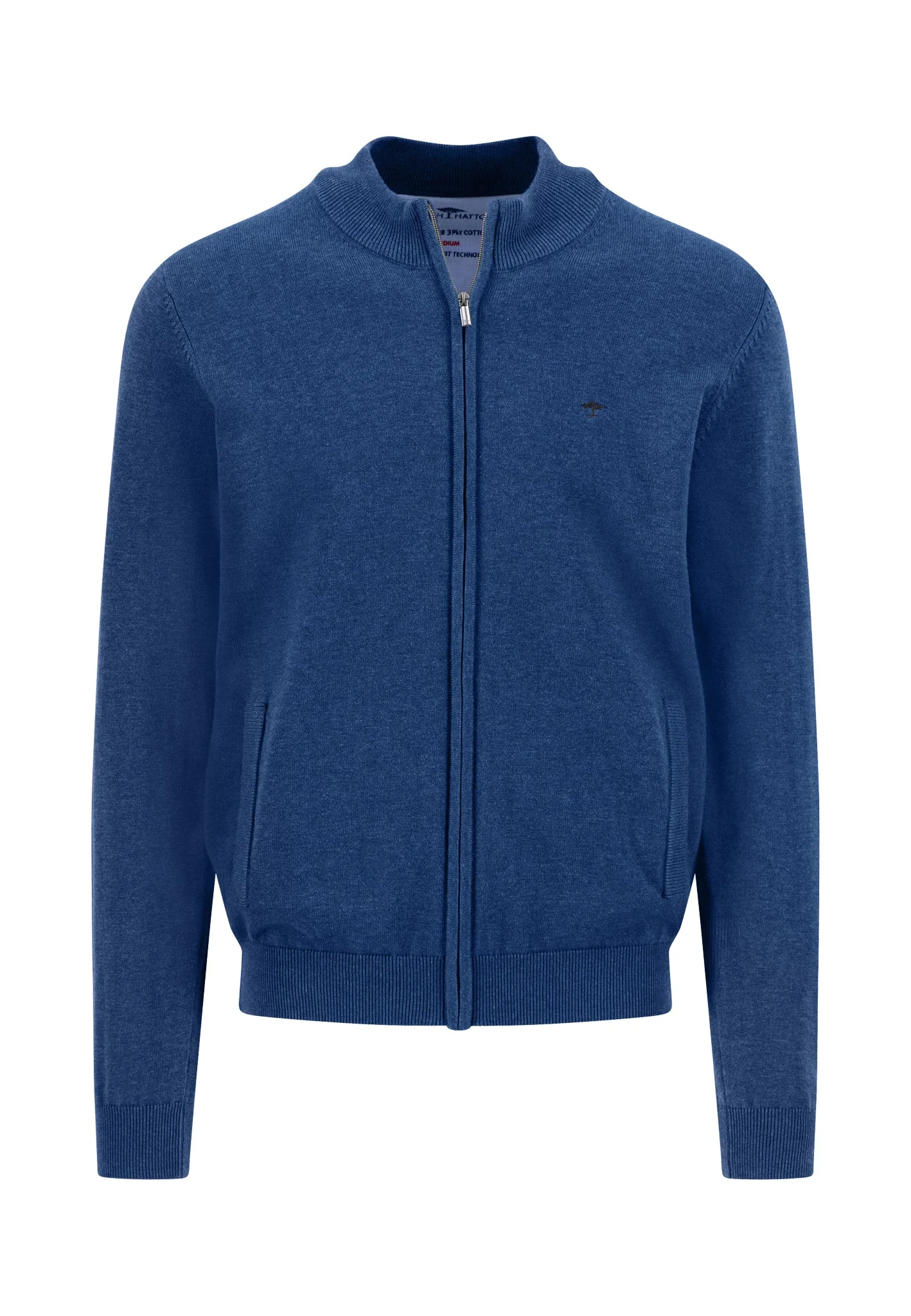 Strickjacke aus Baumwolle mit Reißverschluss und Stehkragen - Image 4