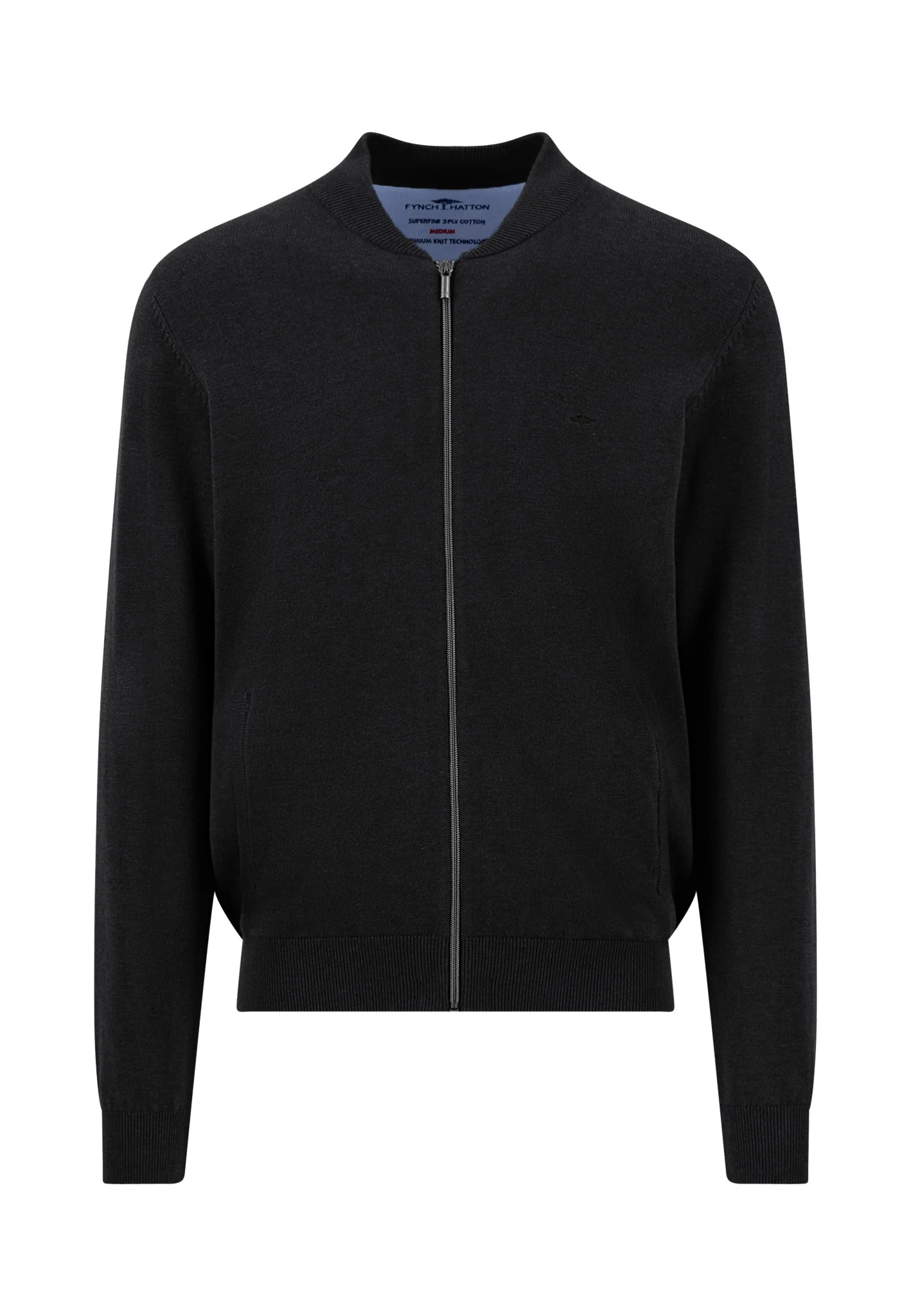 Strickjacke aus Baumwolle mit Reißverschluss und Stehkragen - Image 5