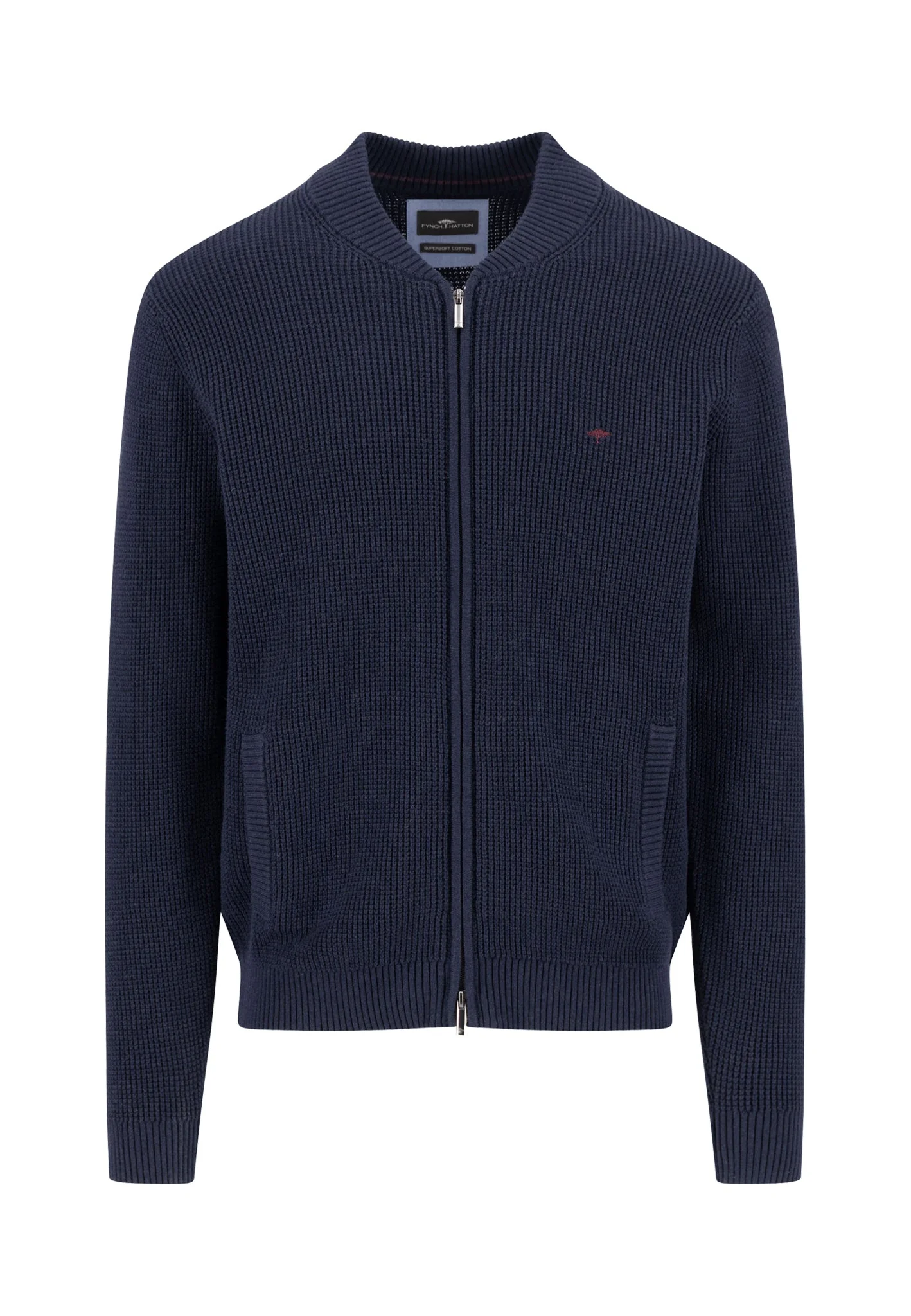 Strickjacke aus Baumwolle mit Reißverschluss und Struktur - Image 10