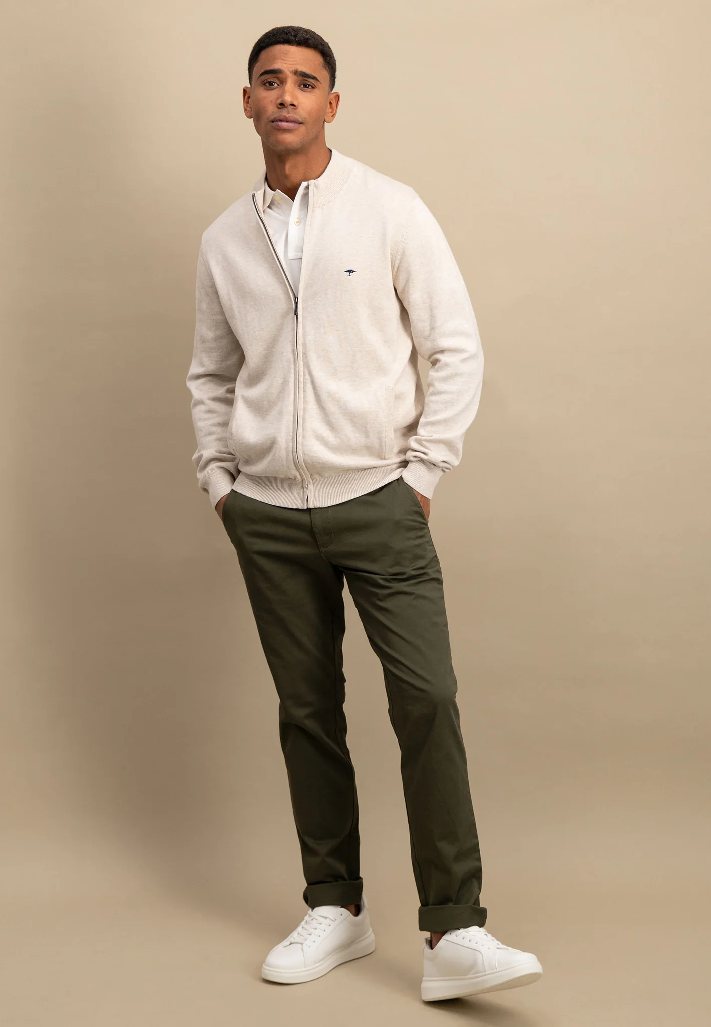 Strickjacke aus Baumwolle mit Stehkragen - Image 10