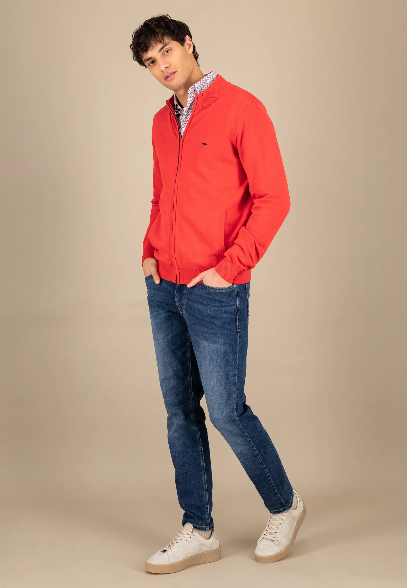 Strickjacke aus Baumwolle mit Stehkragen - Image 14