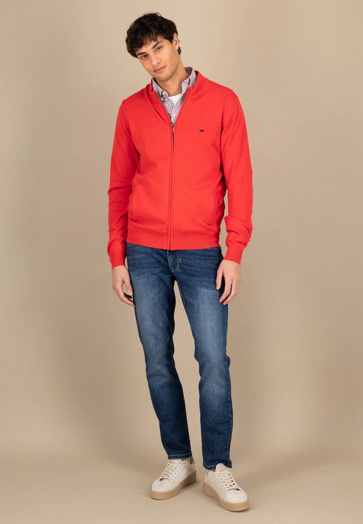 Strickjacke aus Baumwolle mit Stehkragen - Image 16