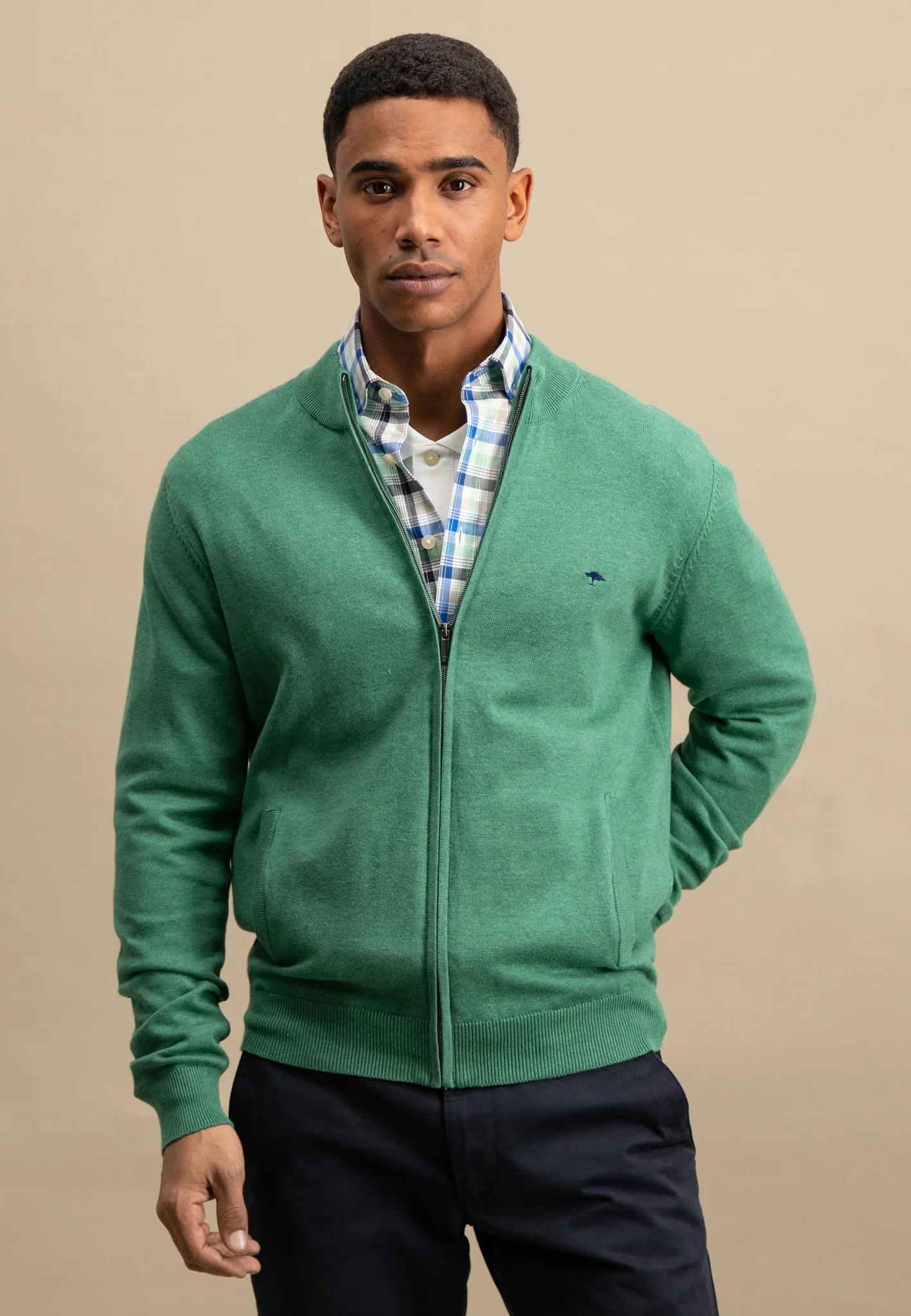 Strickjacke aus Baumwolle mit Stehkragen - Image 19