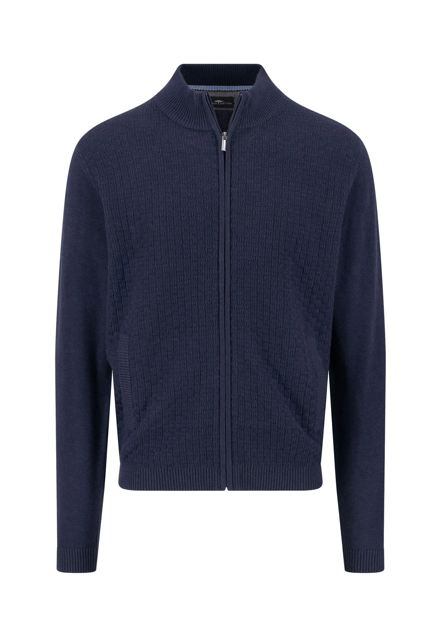 Strickjacke aus Baumwolle mit Strukturmuster und Reißverschluss - Image 5