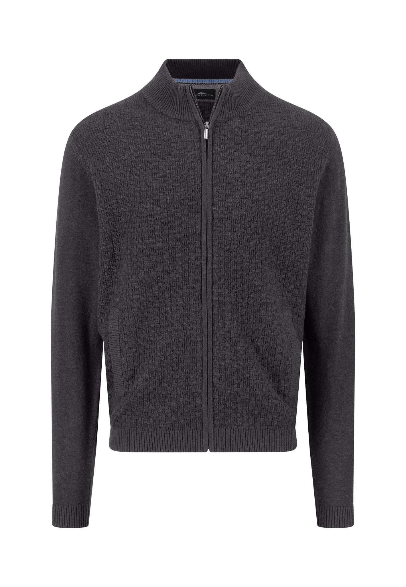 Strickjacke aus Baumwolle mit Strukturmuster und Reißverschluss - Image 7