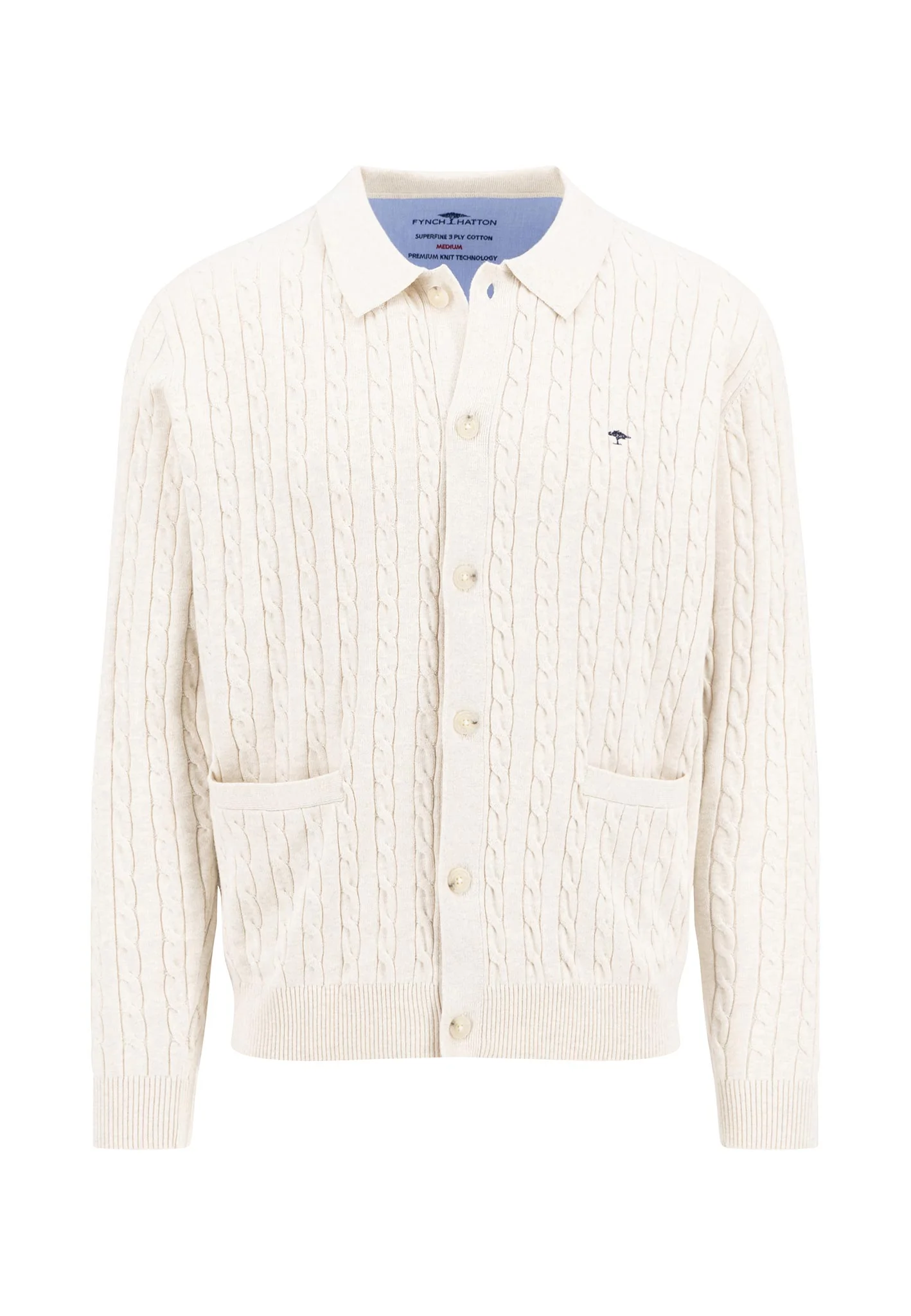 Strickjacke aus Baumwolle mit Zopfmusterung - Image 11