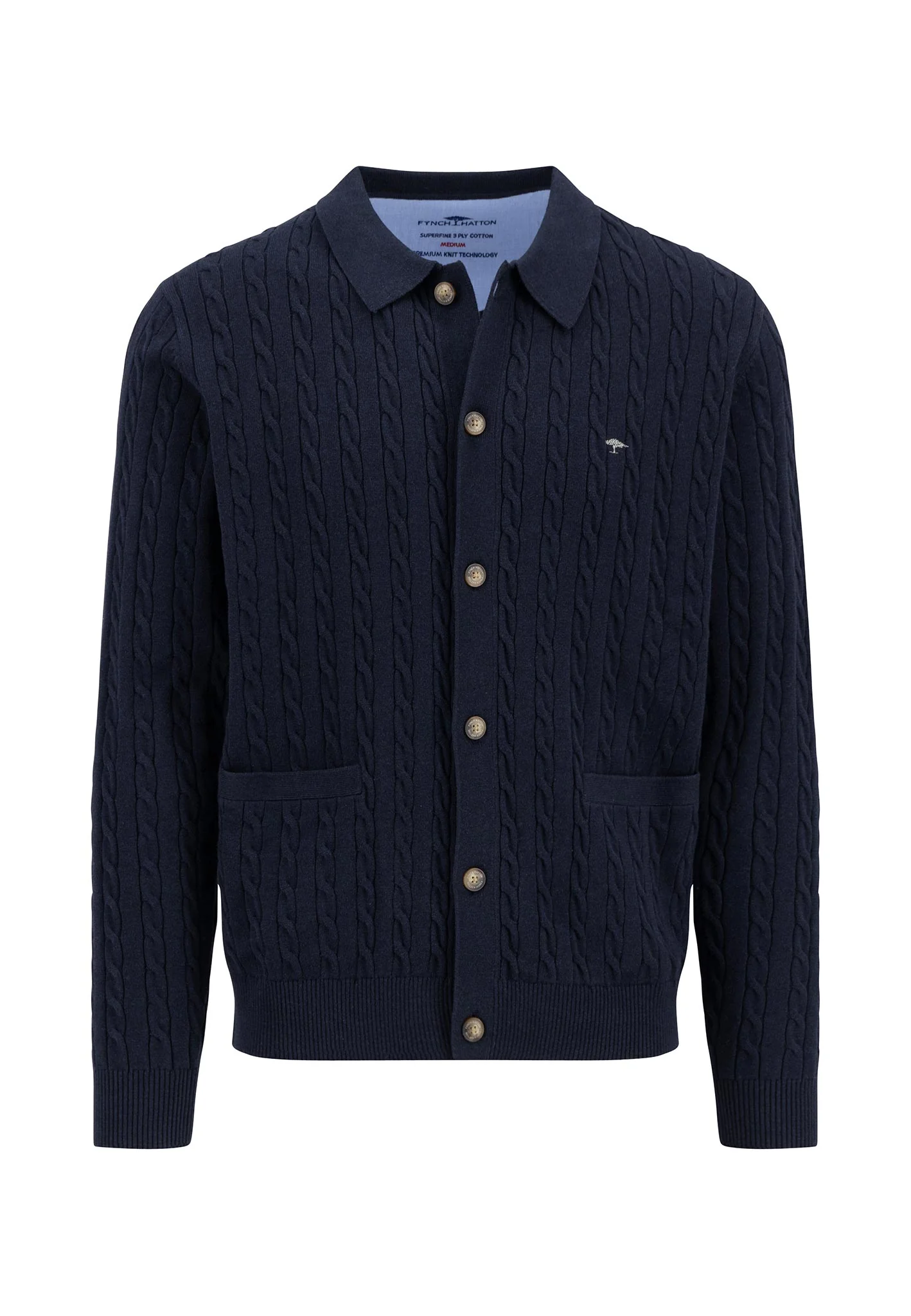 Strickjacke aus Baumwolle mit Zopfmusterung - Image 5