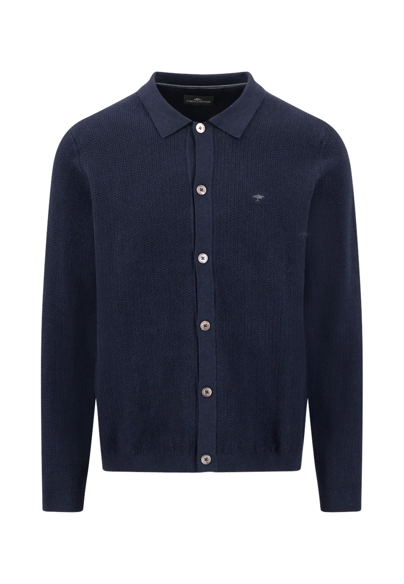 Strickjacke aus Baumwollmix mit Polokragen - Image 4