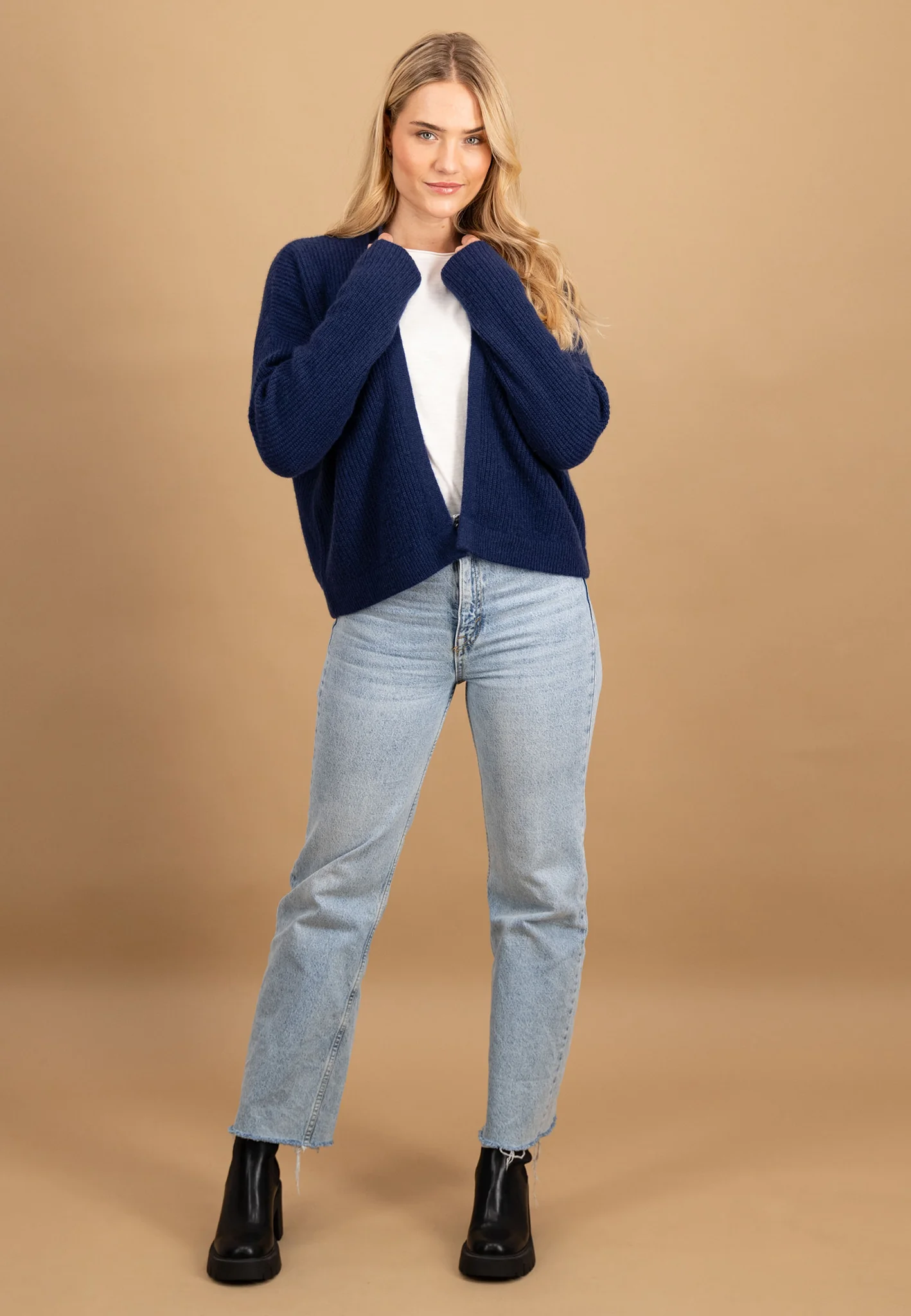 Strickjacke aus reinem Kaschmir mit offener Front - Image 4