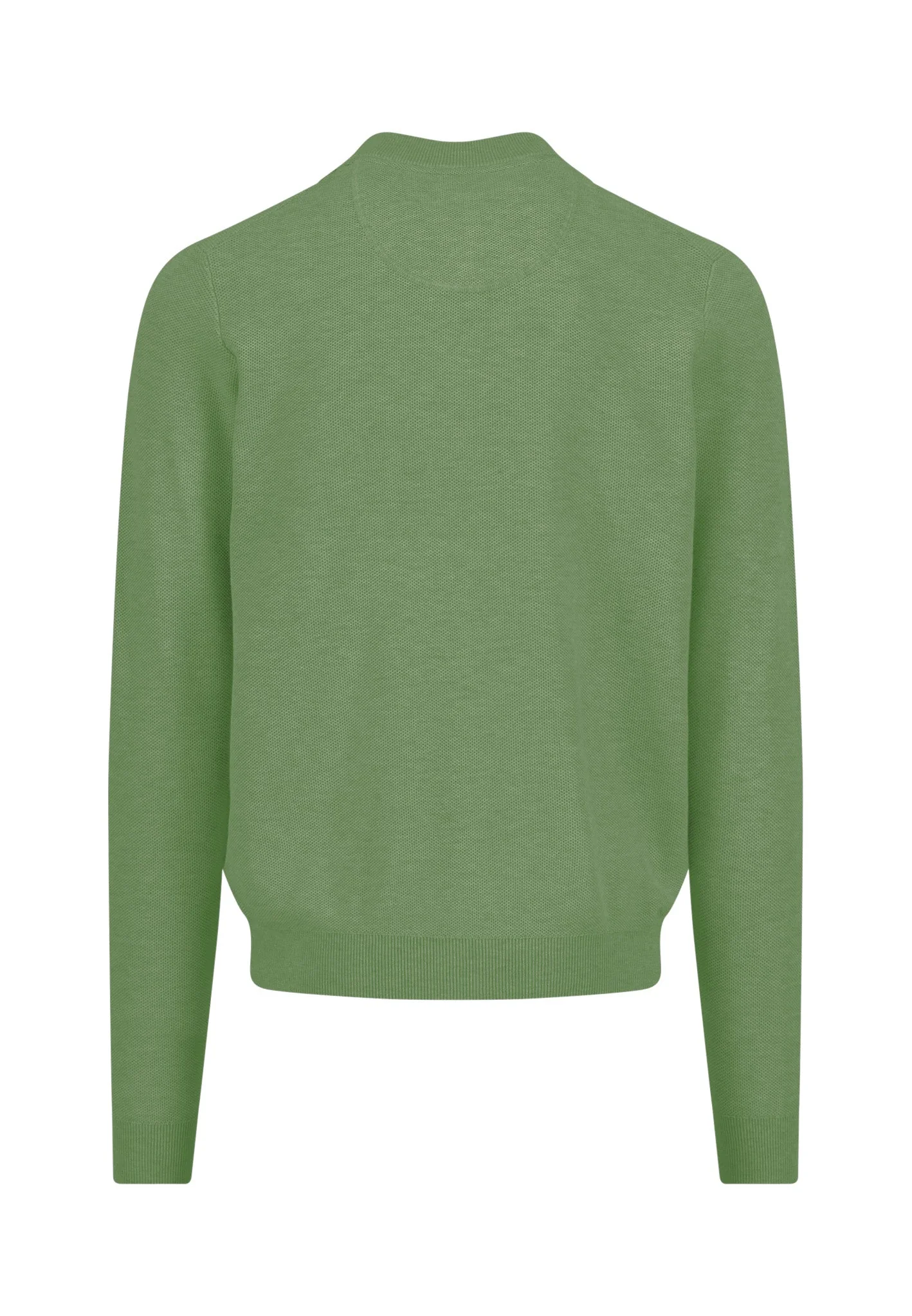 Strickjacke aus reiner Baumwolle mit Reißverschluss und Stehkragen - Image 11