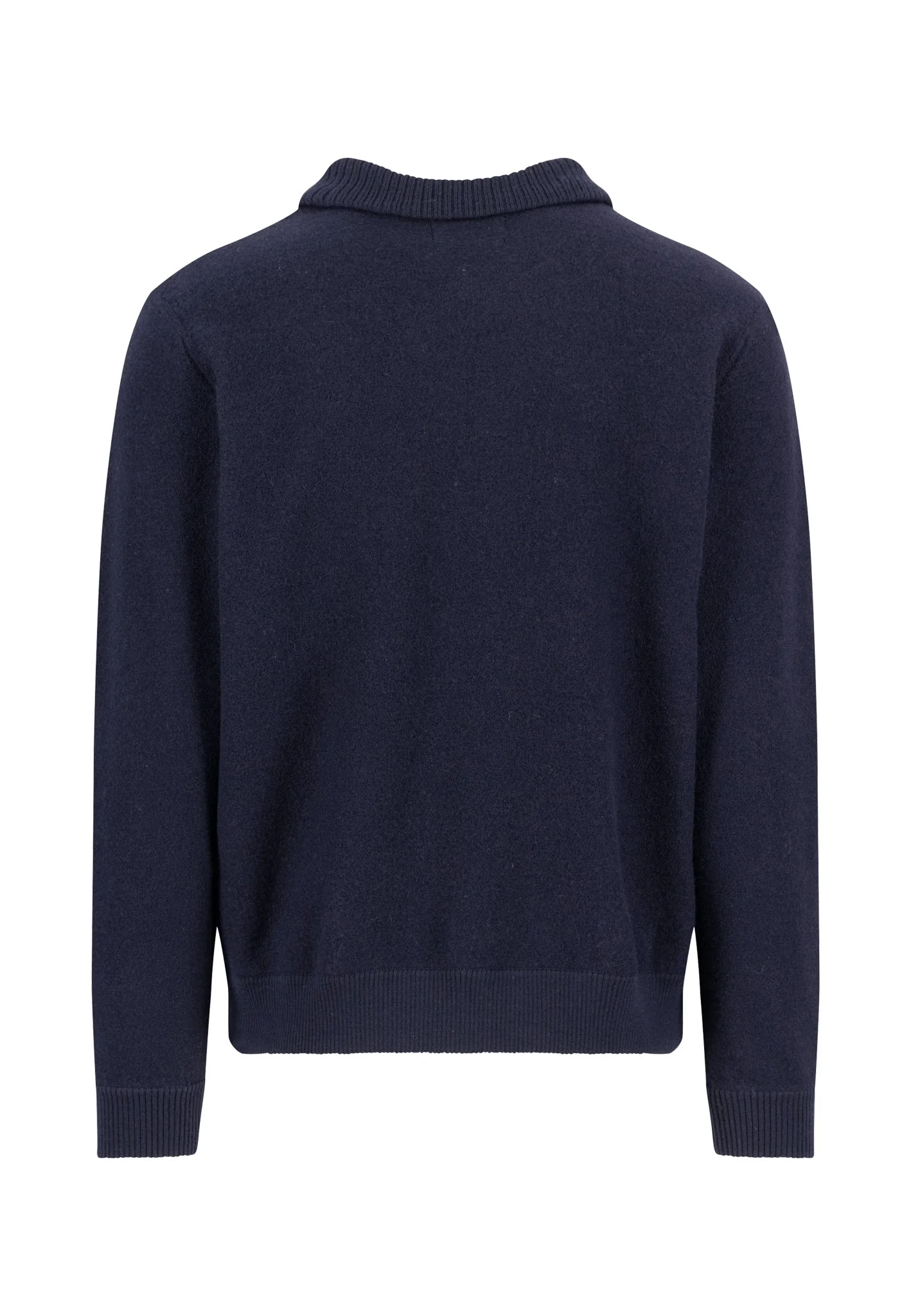 Strickjacke aus reiner Wolle mit Reißverschluss und Polokragen - Image 2