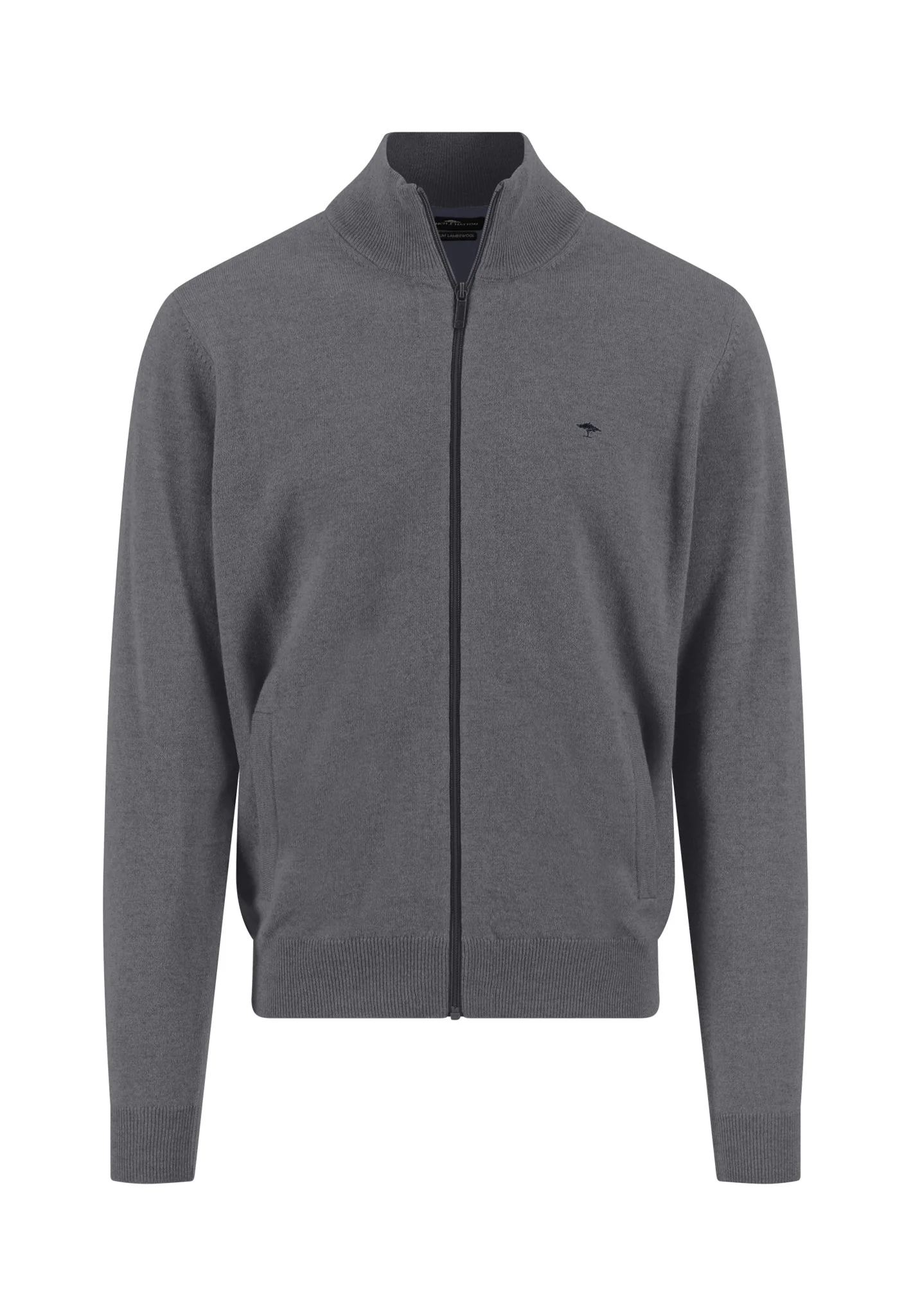 Strickjacke aus reiner Wolle mit Reißverschluss und Stehkragen - Image 3