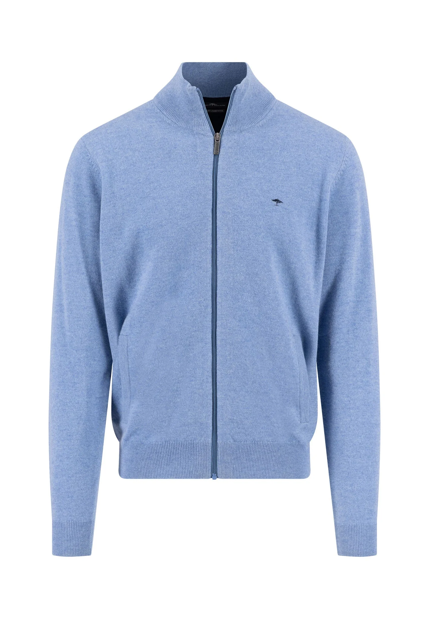 Strickjacke aus reiner Wolle mit Reißverschluss und Stehkragen - Image 5