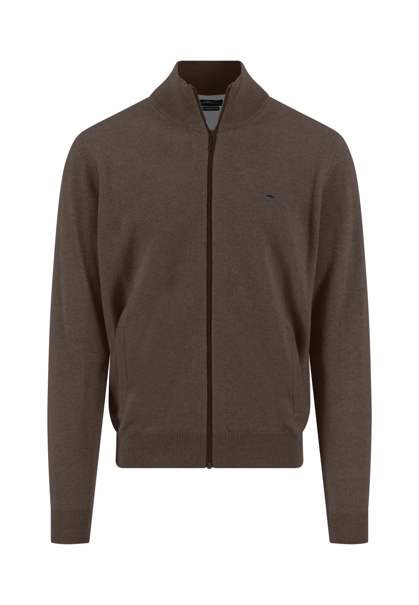 Strickjacke aus reiner Wolle mit Reißverschluss und Stehkragen - Image 7