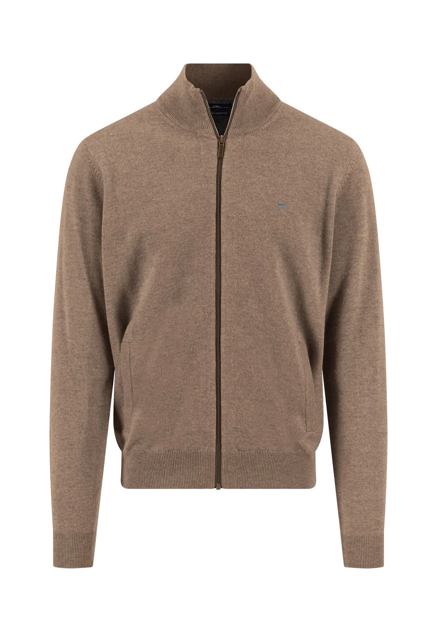 Strickjacke aus reiner Wolle mit Reißverschluss und Stehkragen - Image 9
