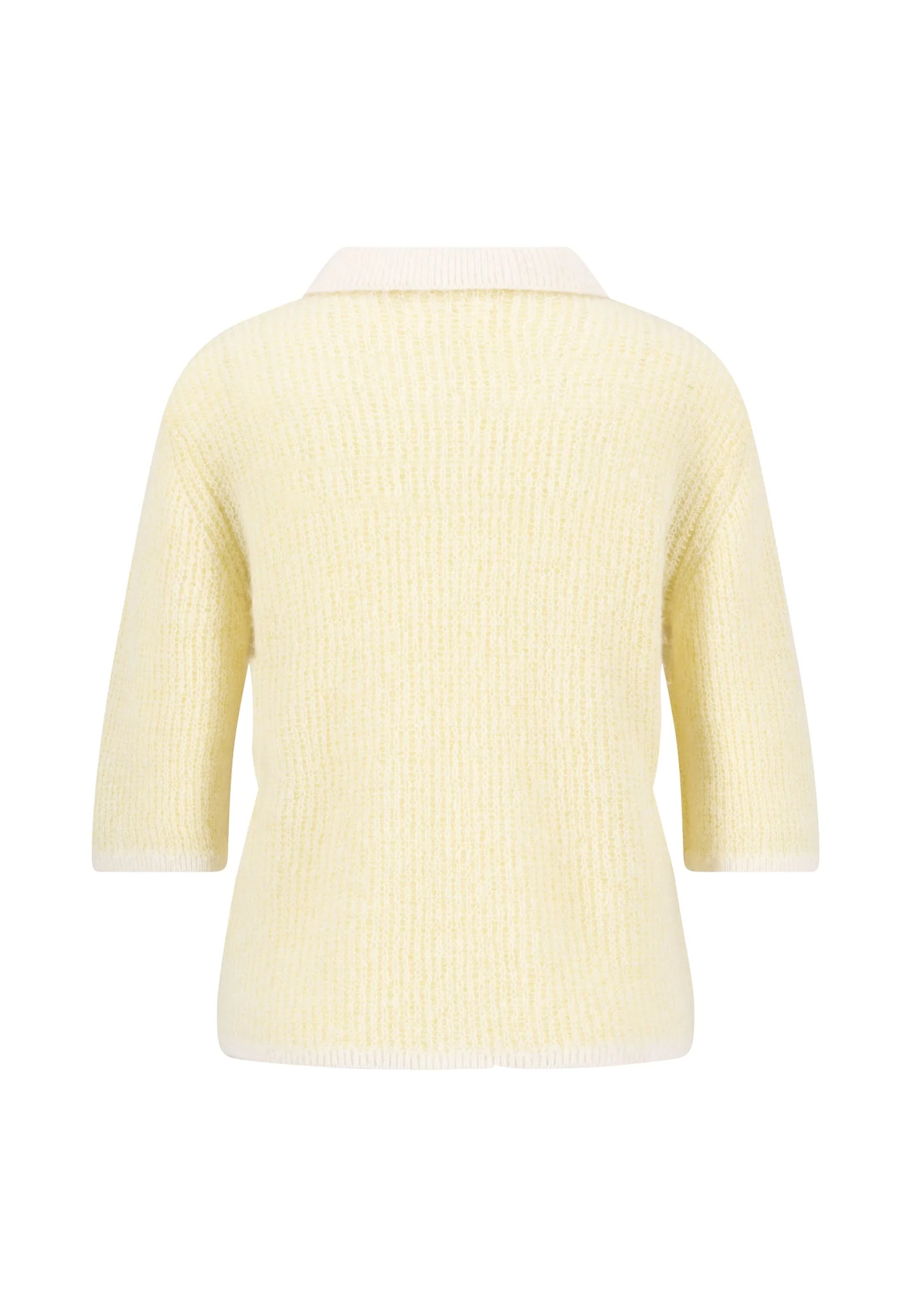 Strickjacke aus Wollmix mit Polokragen und 3/4-Arm - Image 9