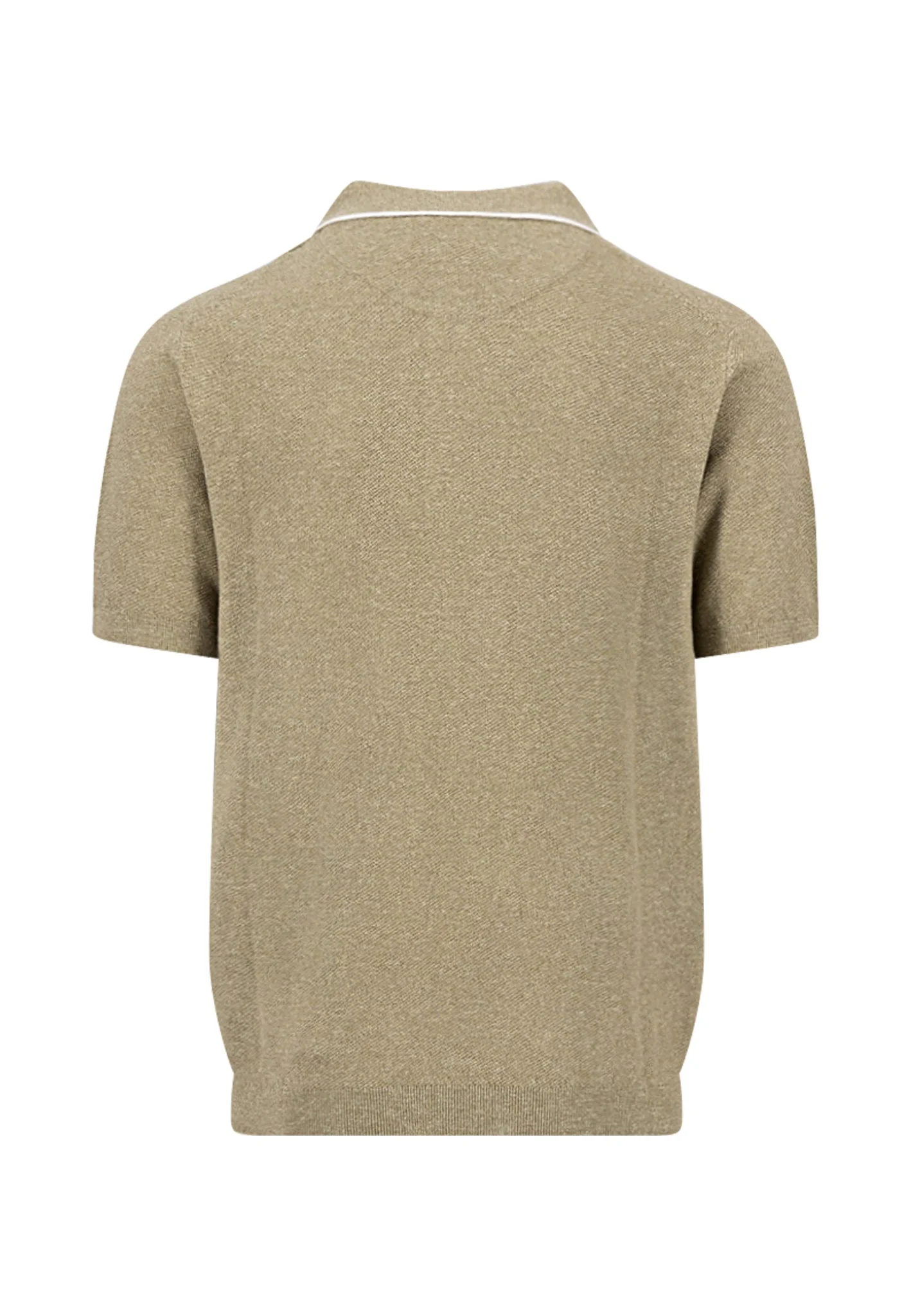 Strickpoloshirt aus Baumwoll-Leinen-Mix mit Kontrastkragen - Image 8