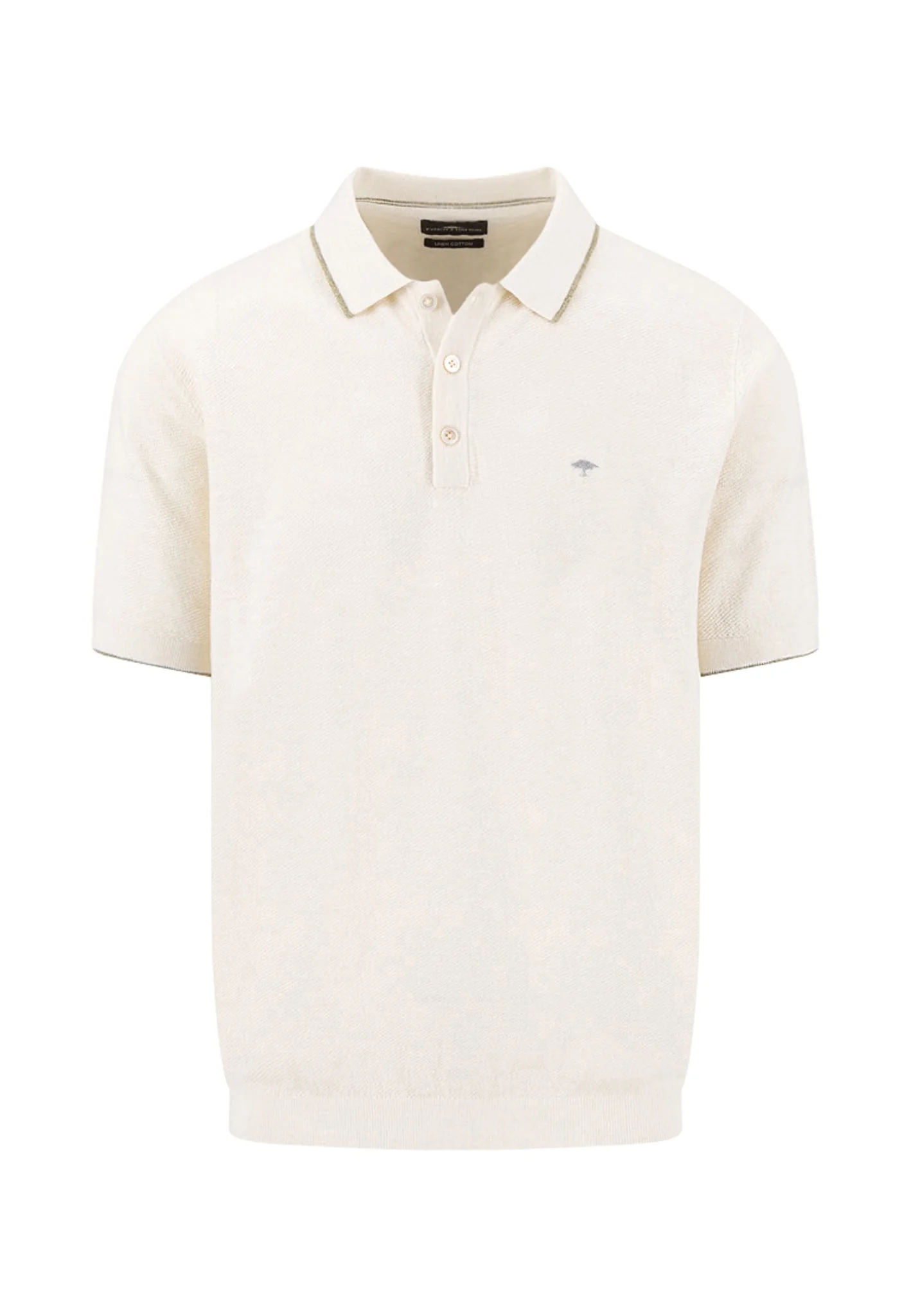 Strickpoloshirt aus Baumwoll-Leinen-Mix mit Kontrastkragen - Image 9