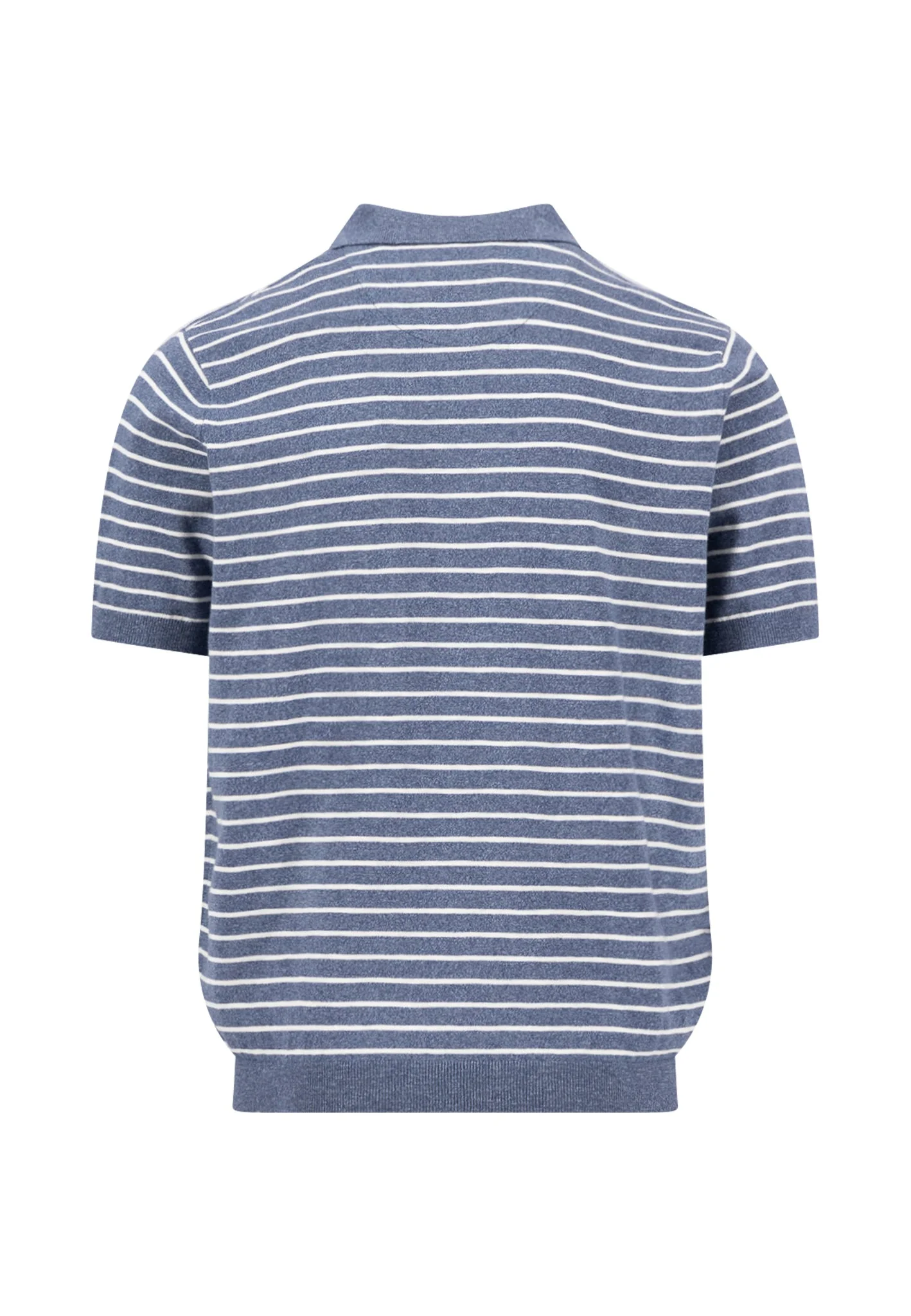 Strickpoloshirt aus Baumwoll-Leinen-Mix mit Streifenmuster - Image 2