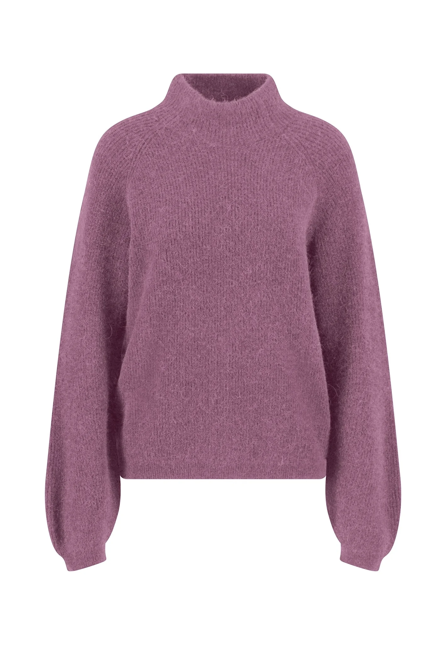 Strickpullover aus Alpaka-Wollmix mit Stehkragen und Ballonärmeln - Image 13