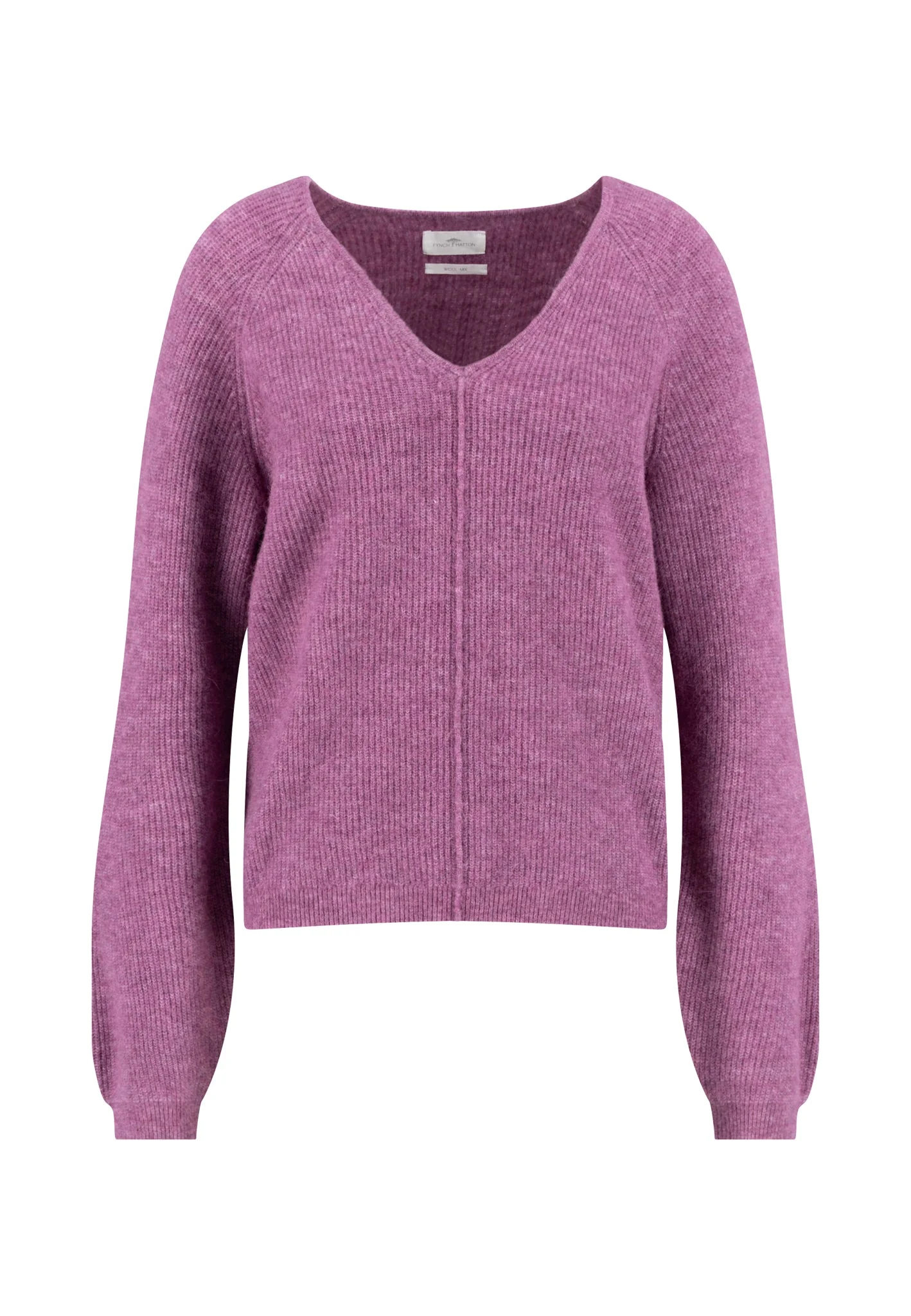 Strickpullover aus Alpaka-Wollmix mit V-Ausschnitt und Strukturstrick - Image 11