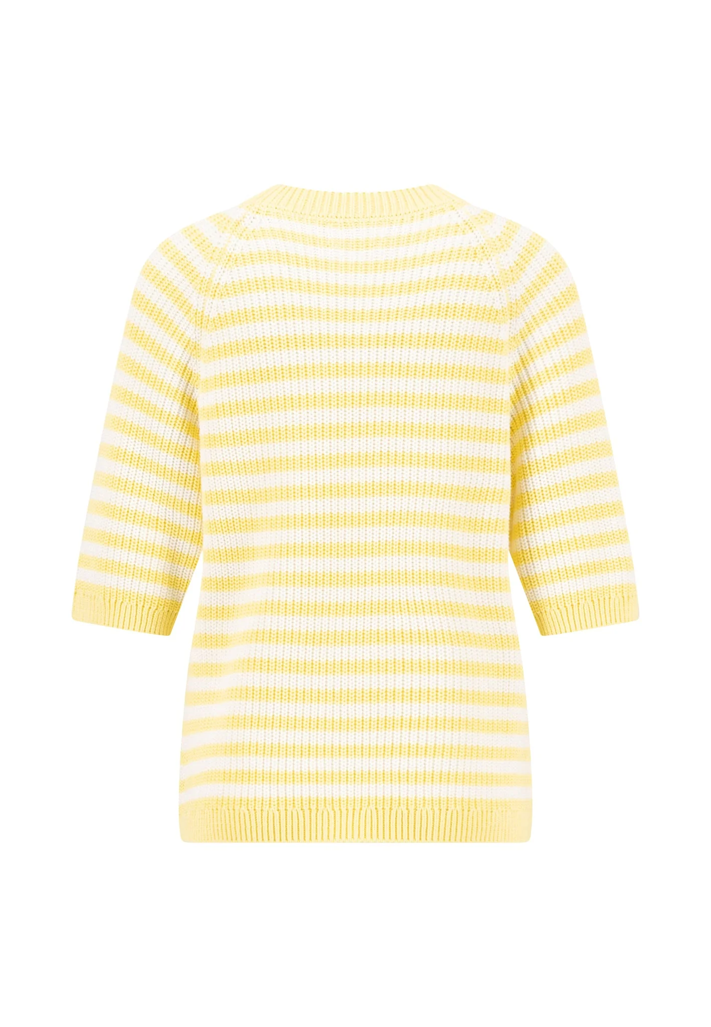 Strickpullover aus Baumwolle mit Streifenmuster und Halbarm - Image 4