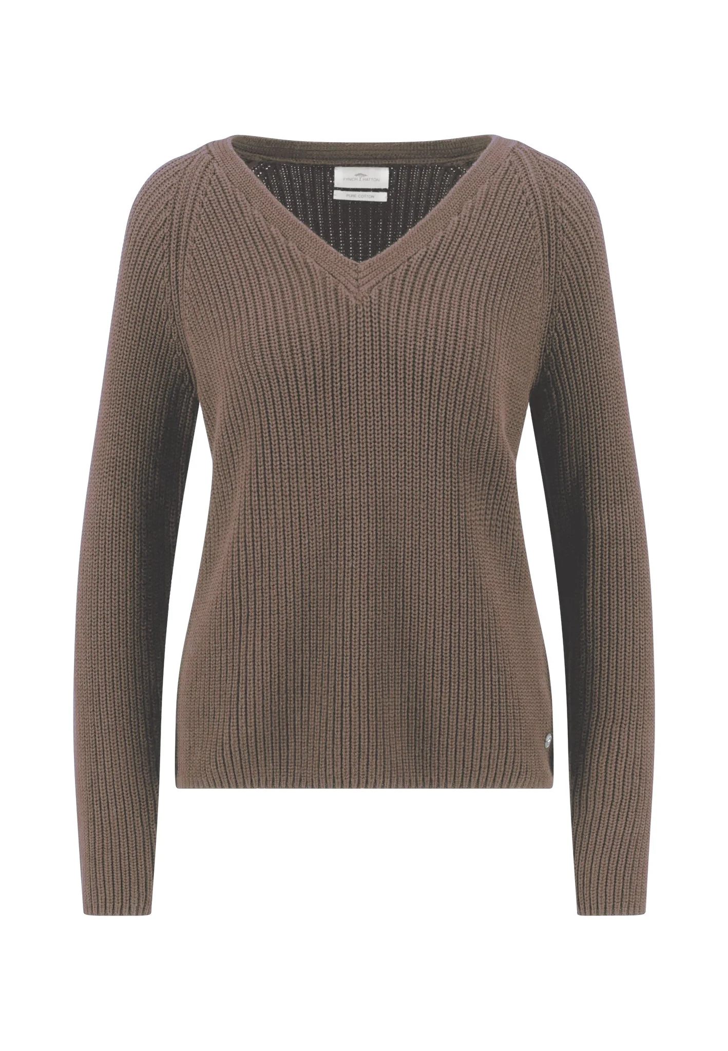 Strickpullover aus Baumwolle mit V-Ausschnitt und Raglanärmeln - Image 21