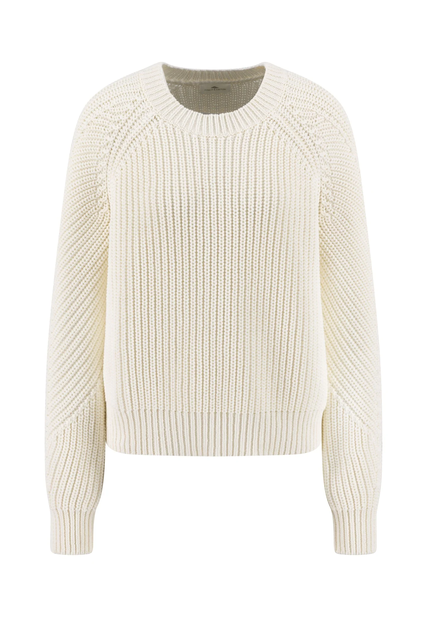 Strickpullover aus Baumwollmix mit Strukturstrick und Rundhalsausschnitt - Image 4