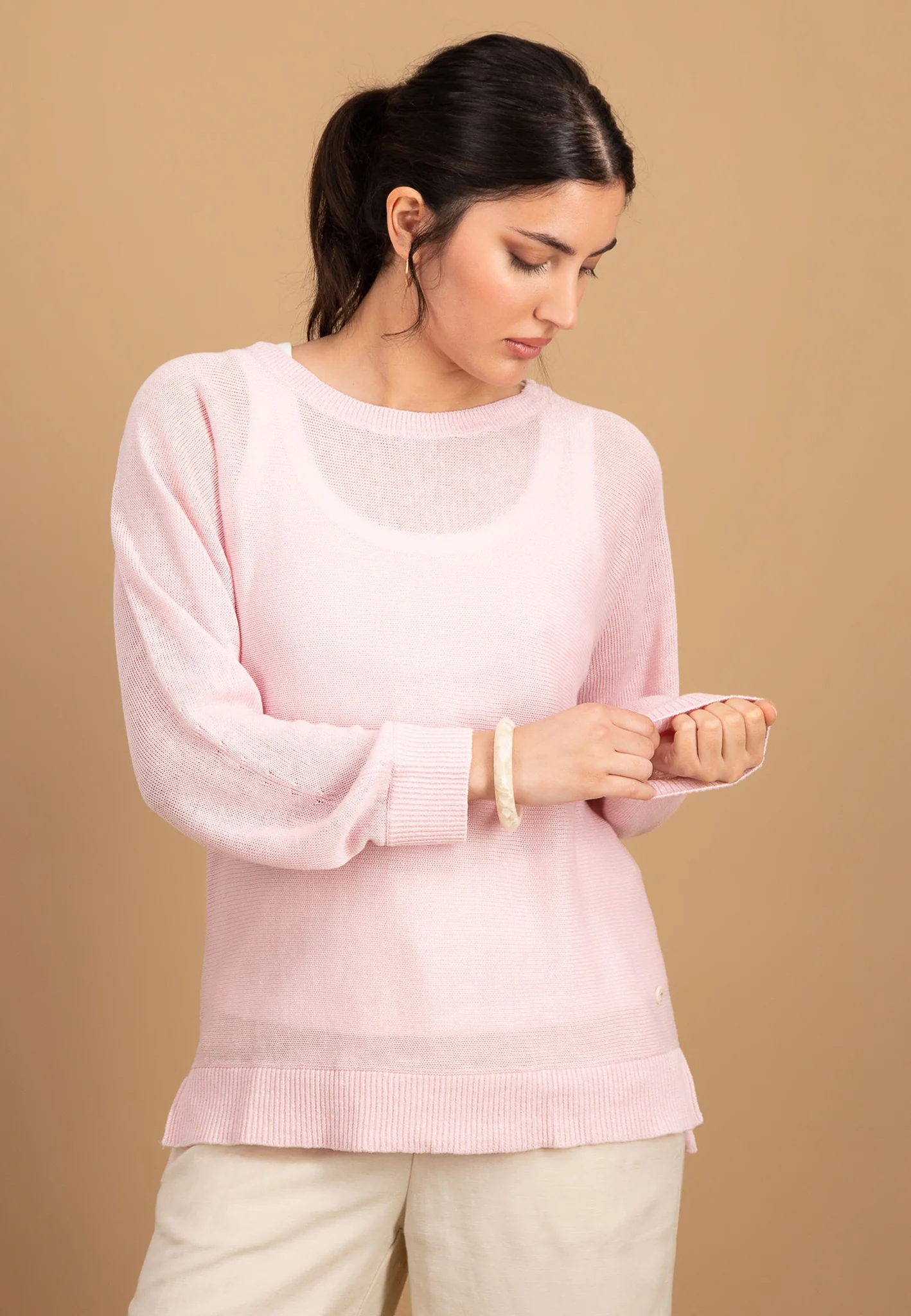 Strickpullover aus reinem Leinen - Image 3
