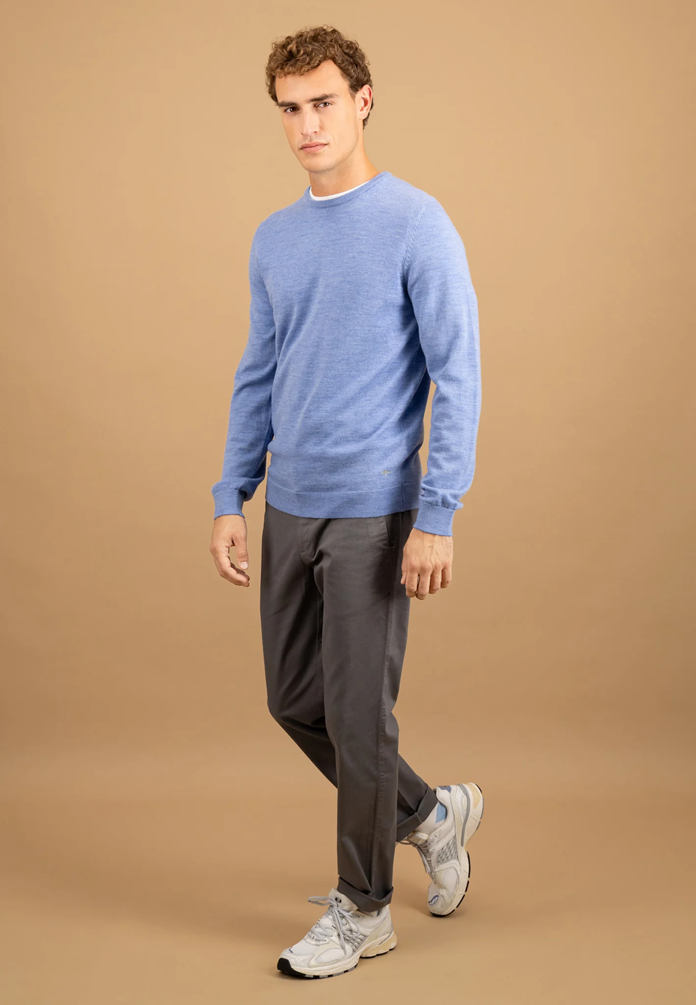Strickpullover aus reiner Wolle mit Rundhalsausschnitt - Image 4