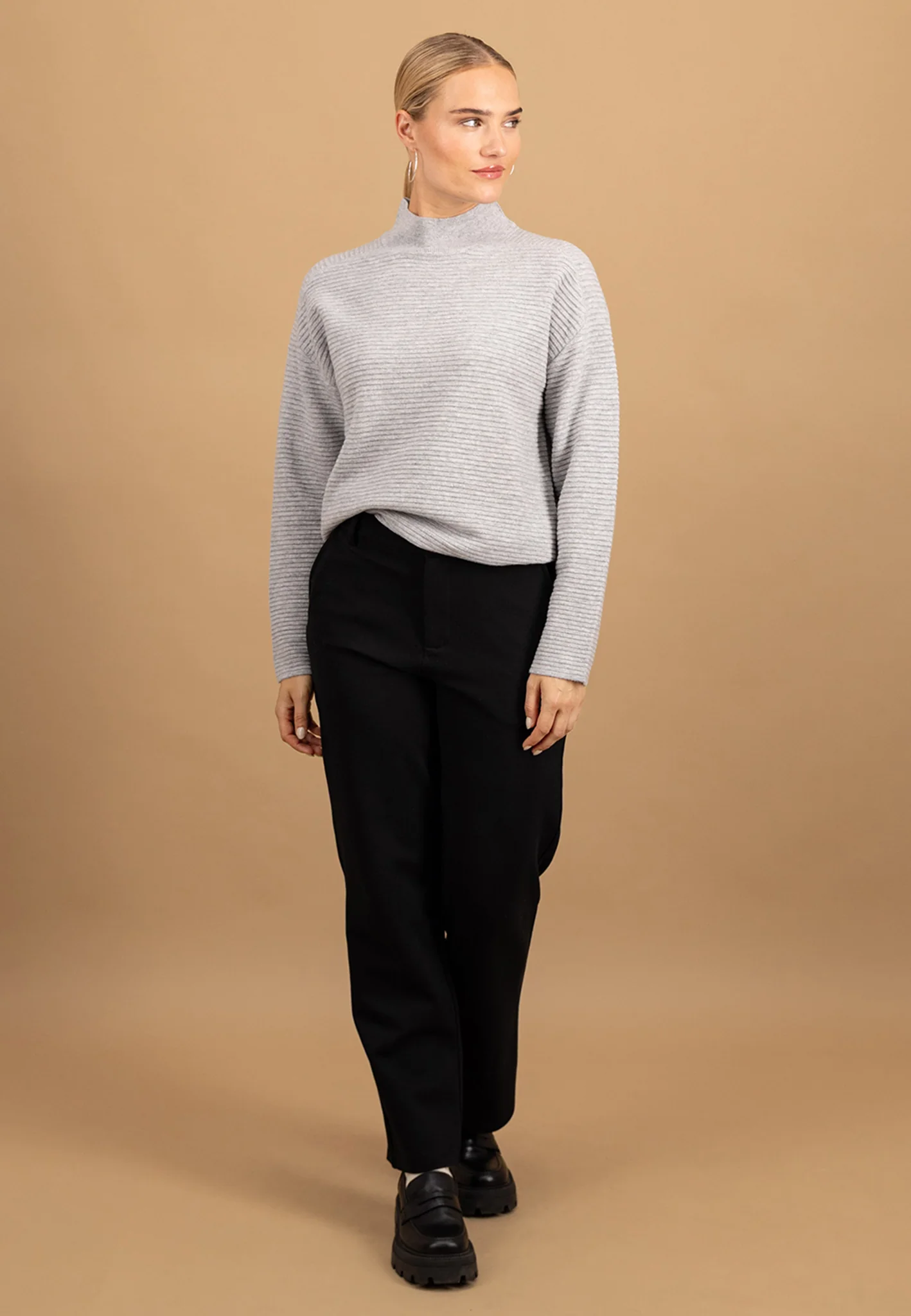 Strickpullover aus Woll-Kaschmir-Mix mit Strukturmuster - Image 4
