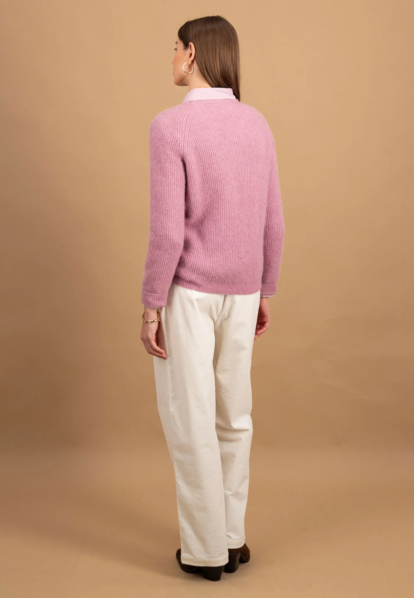 Strickpullover mit Rundhalsausschnitt im Alpaka-Wollmix - Image 9