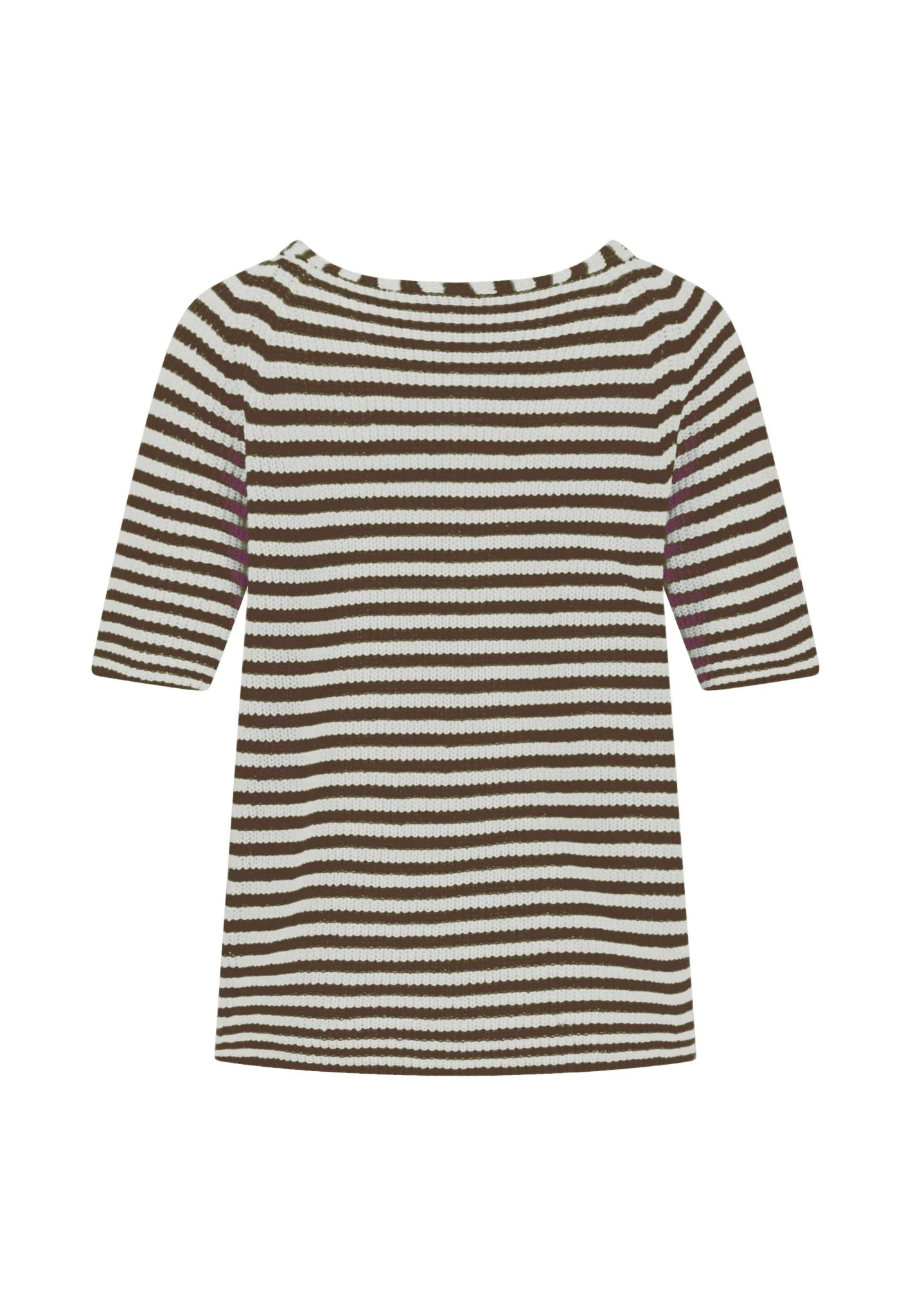 Strickshirt aus Leinen mit Streifenmuster und V-Ausschnitt - Image 11